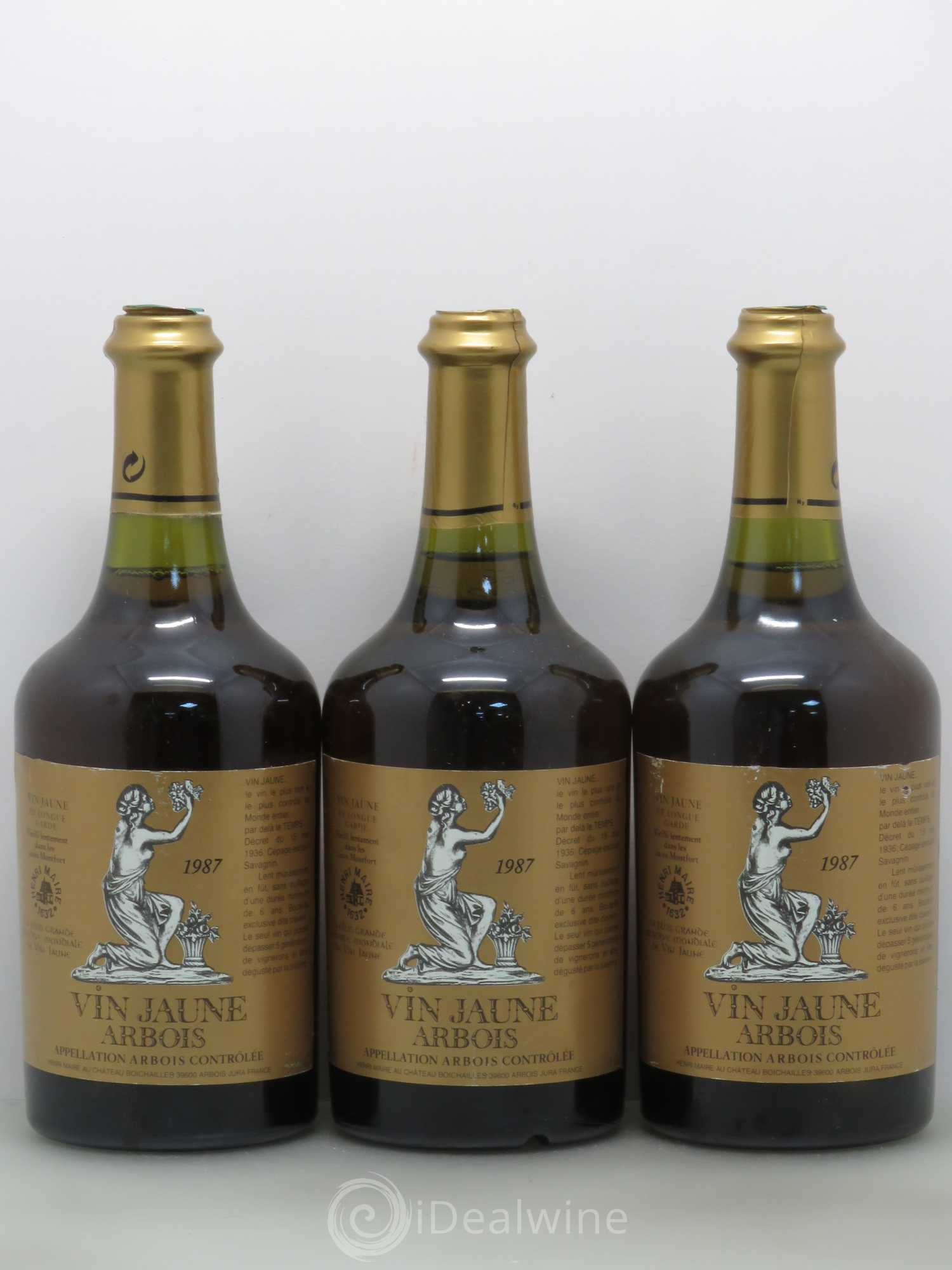Arbois Vin Jaune Henri Maire 1987 - Lot de 3 bouteilles - 0