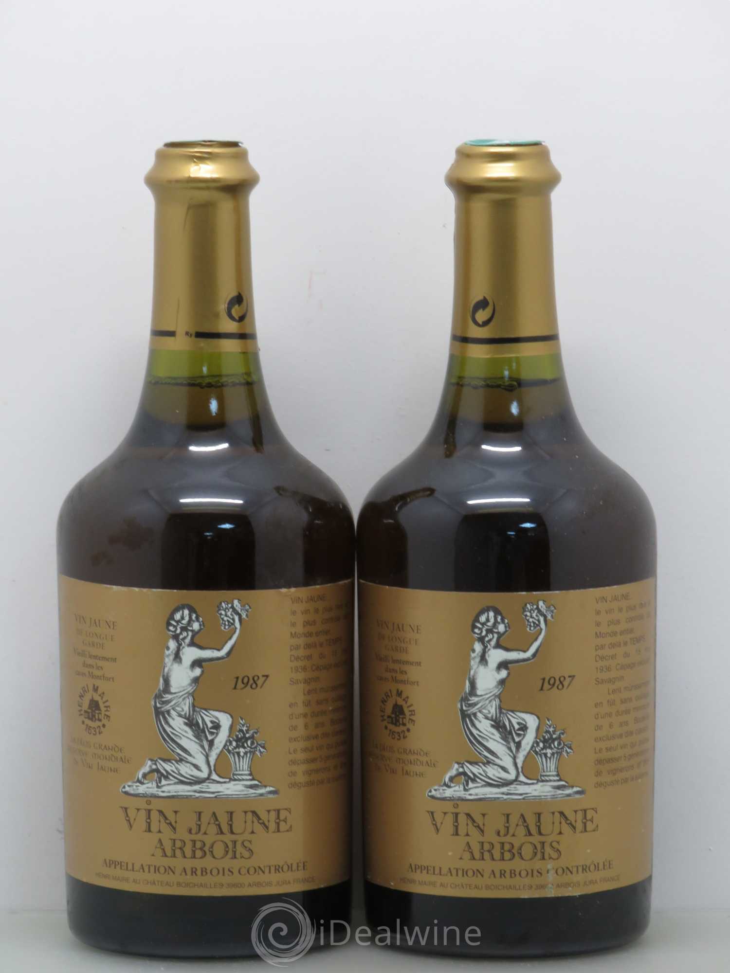 Arbois Vin Jaune Henri Maire 1987 - Lot de 2 bouteilles - 0