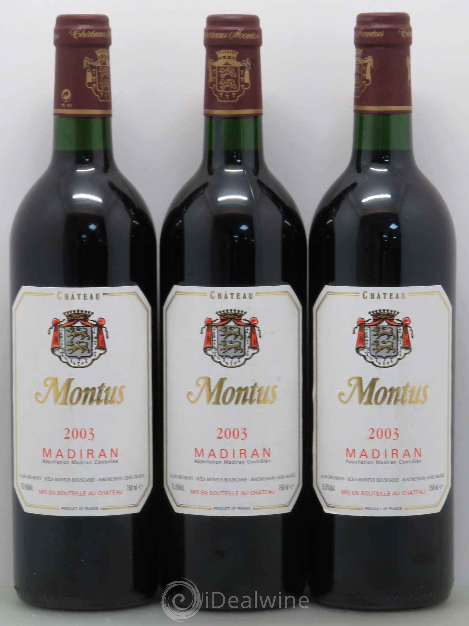 Madiran Château Montus Alain Brumont 2003 - Lot de 6 bouteilles - 1