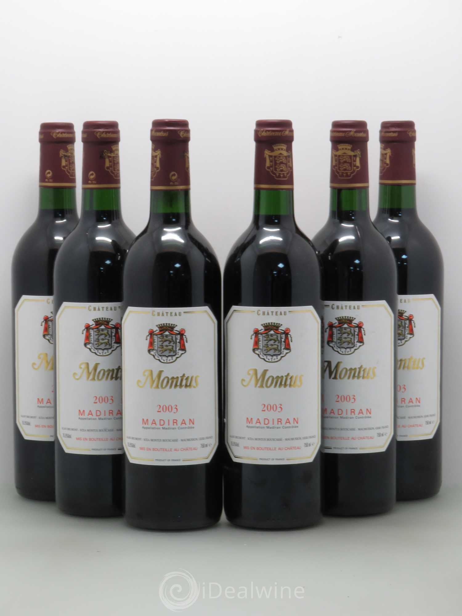 Madiran Château Montus Alain Brumont 2003 - Lot de 6 bouteilles - 0
