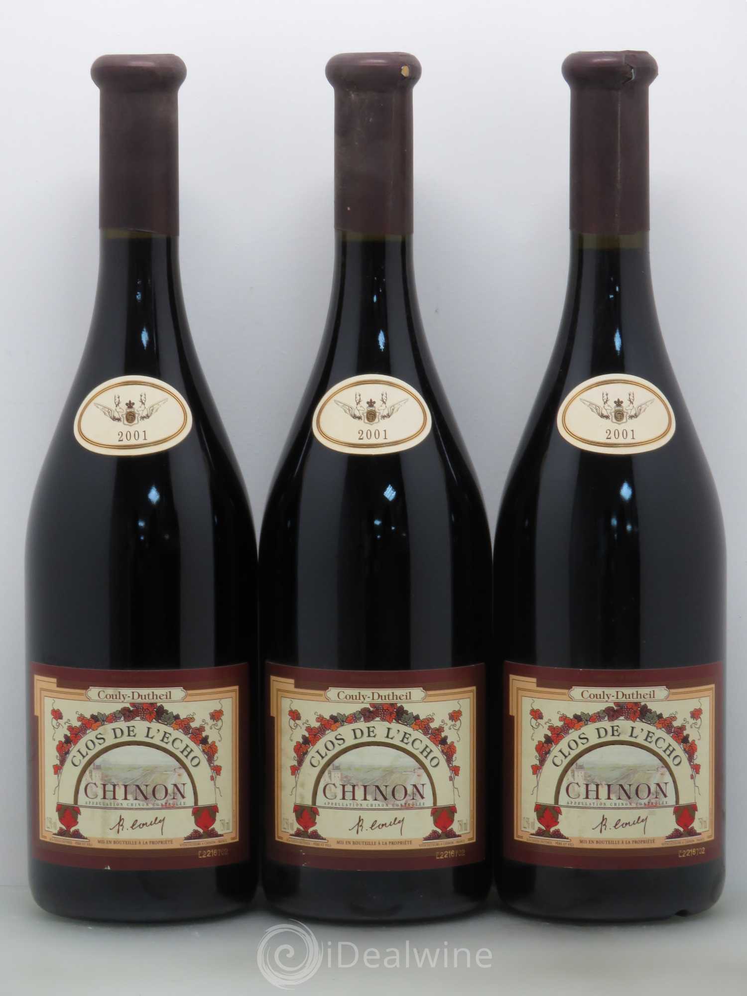 Chinon Clos de l'Echo Couly-Dutheil 2001 - Lot de 6 bouteilles - 1
