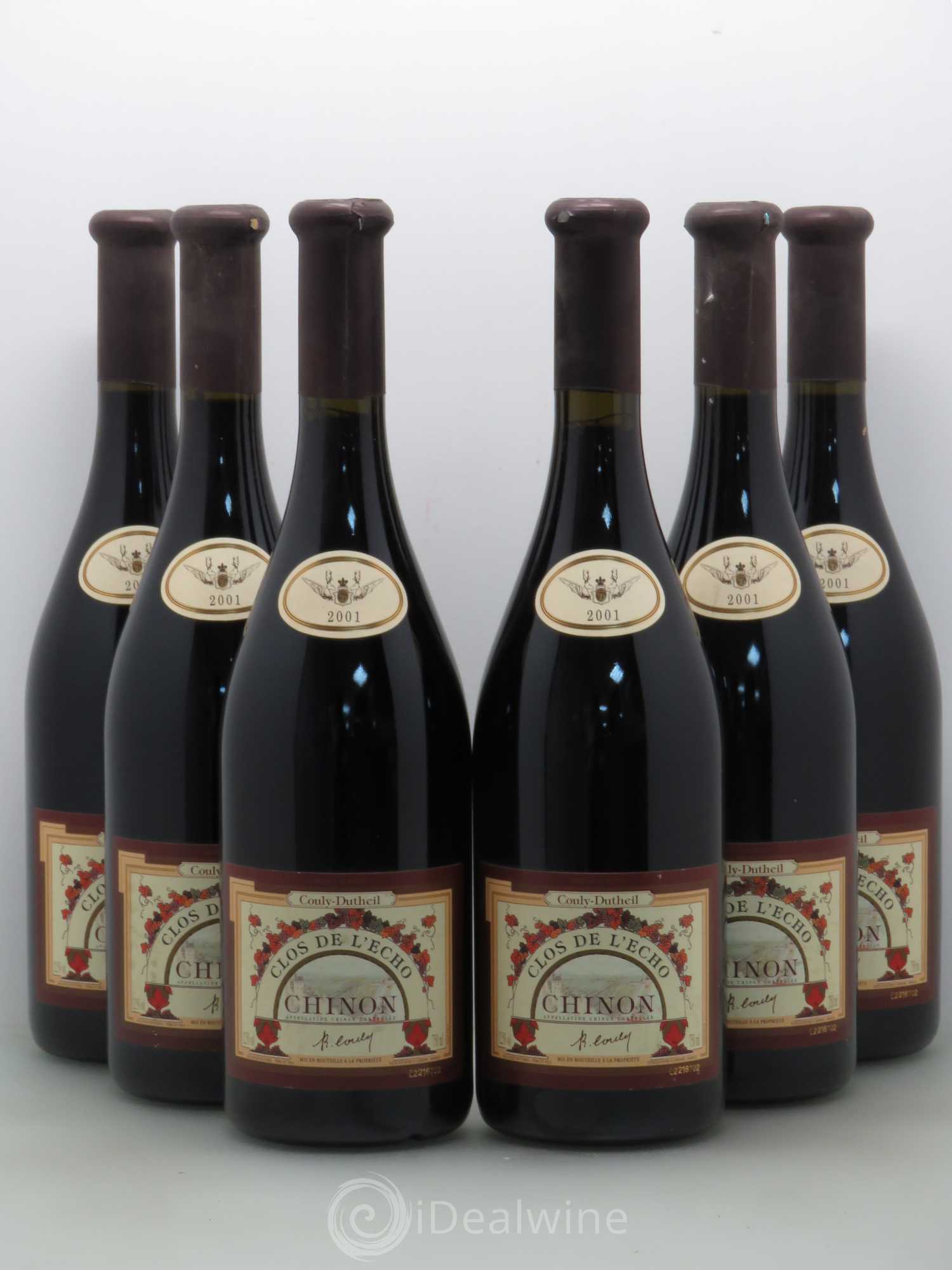 Chinon Clos de l'Echo Couly-Dutheil 2001 - Lot de 6 bouteilles - 0
