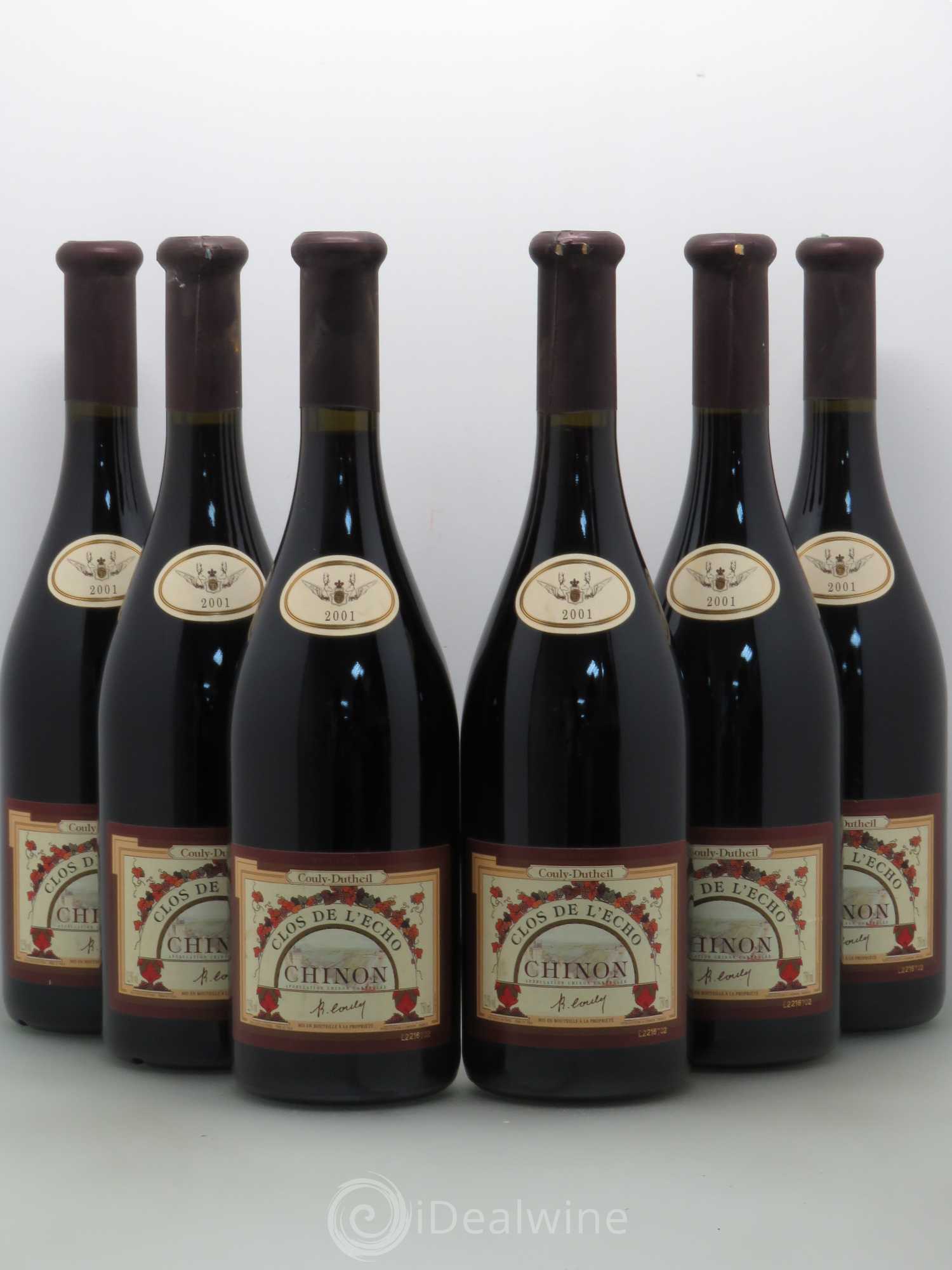 Chinon Clos de l'Echo Couly-Dutheil 2001 - Lot de 6 bouteilles - 0