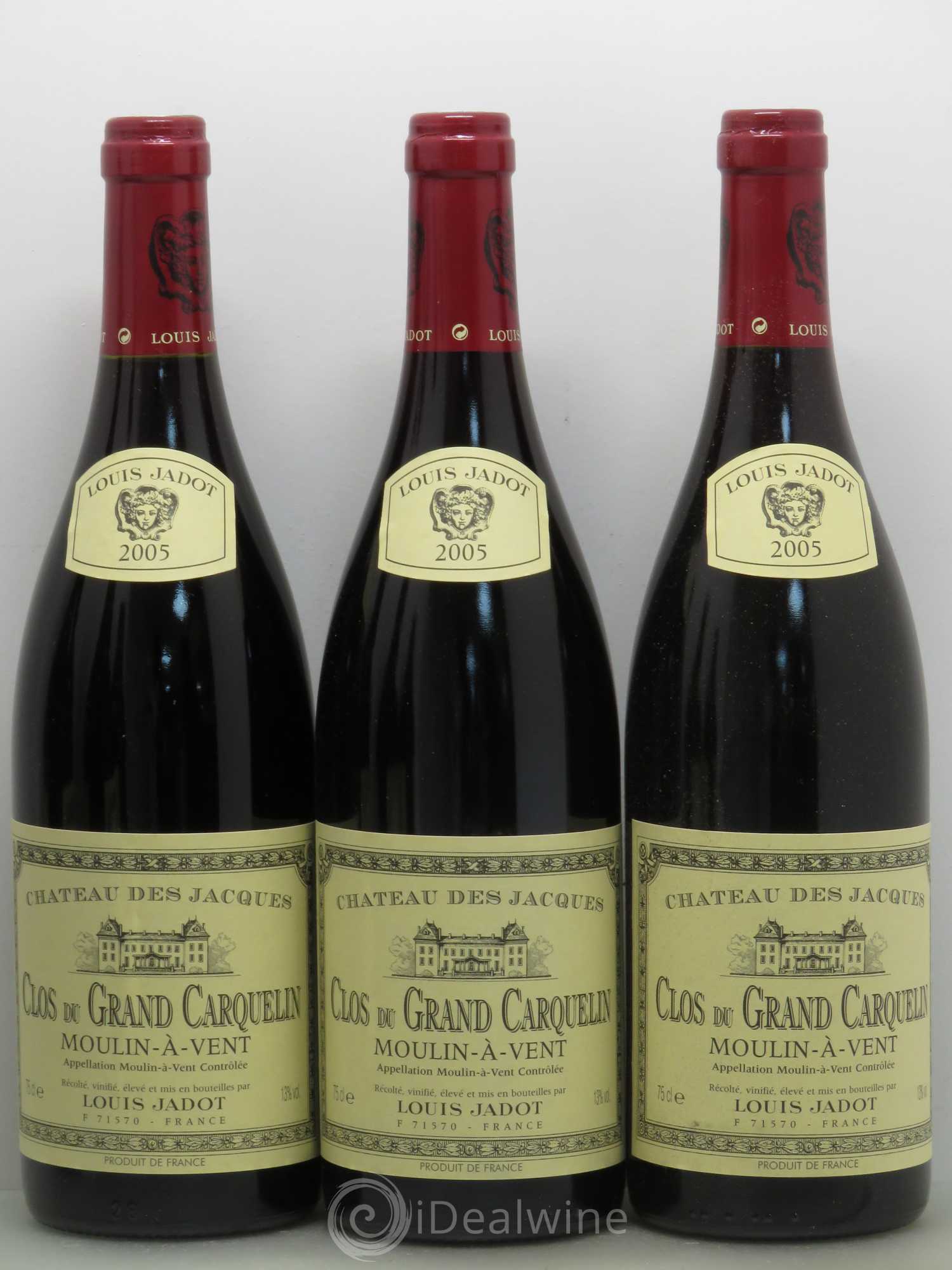 Moulin-à-Vent Clos du Grand Carquelin Château des Jacques 2005 - Lot de 6 bouteilles - 1