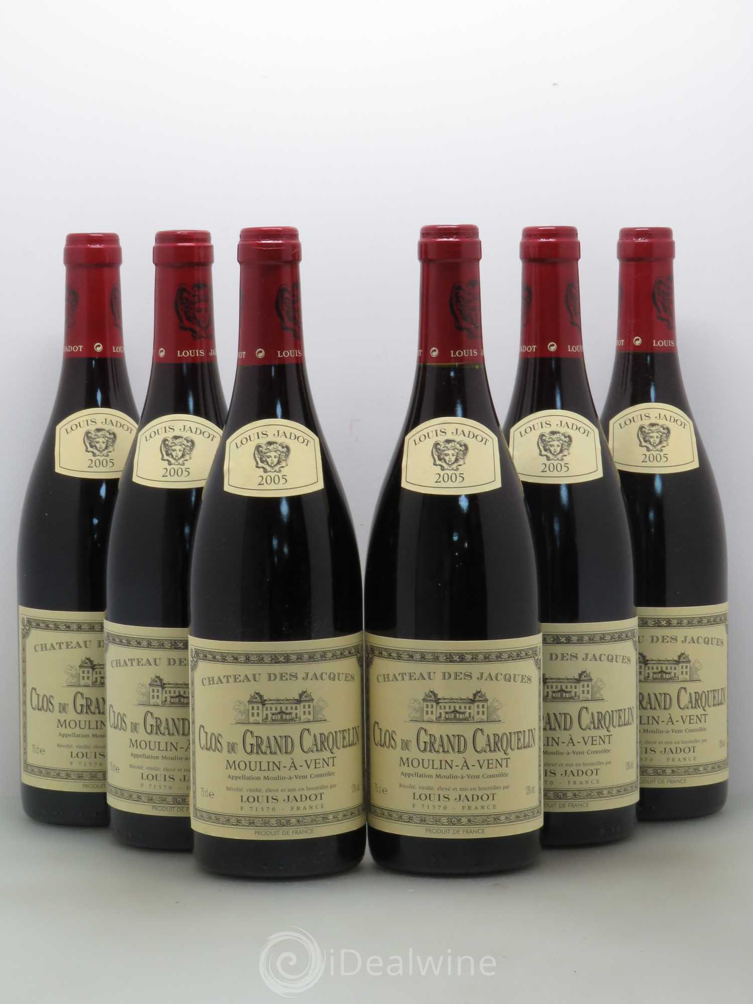 Moulin-à-Vent Clos du Grand Carquelin Château des Jacques 2005 - Lot de 6 bouteilles - 0