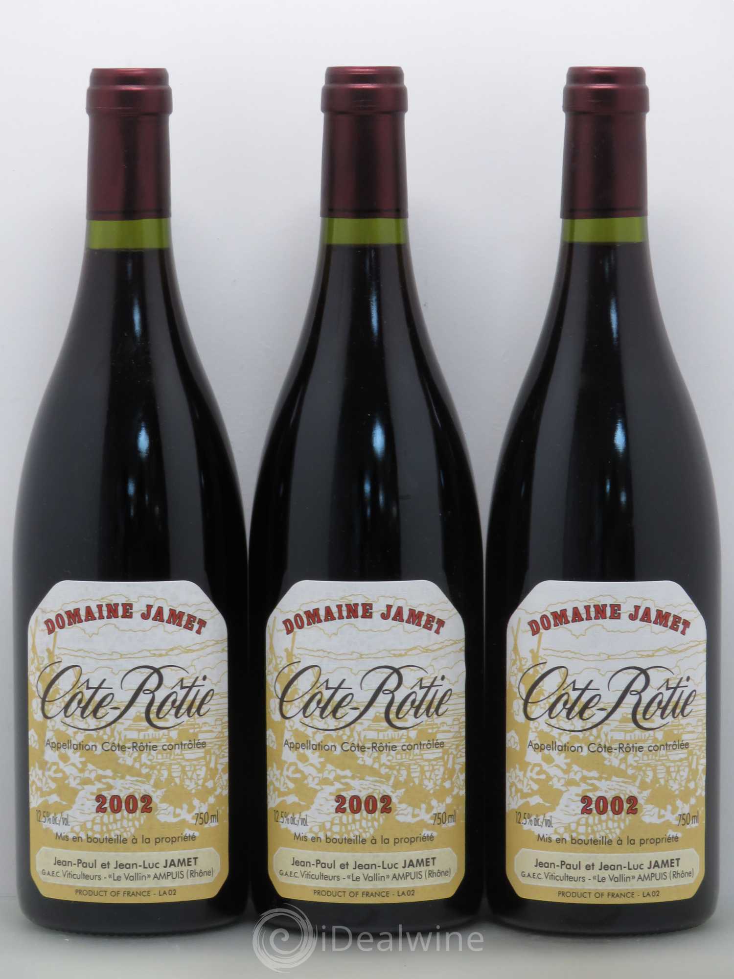 Côte-Rôtie Jamet (Domaine) 2002 - Lot de 3 bouteilles - 0
