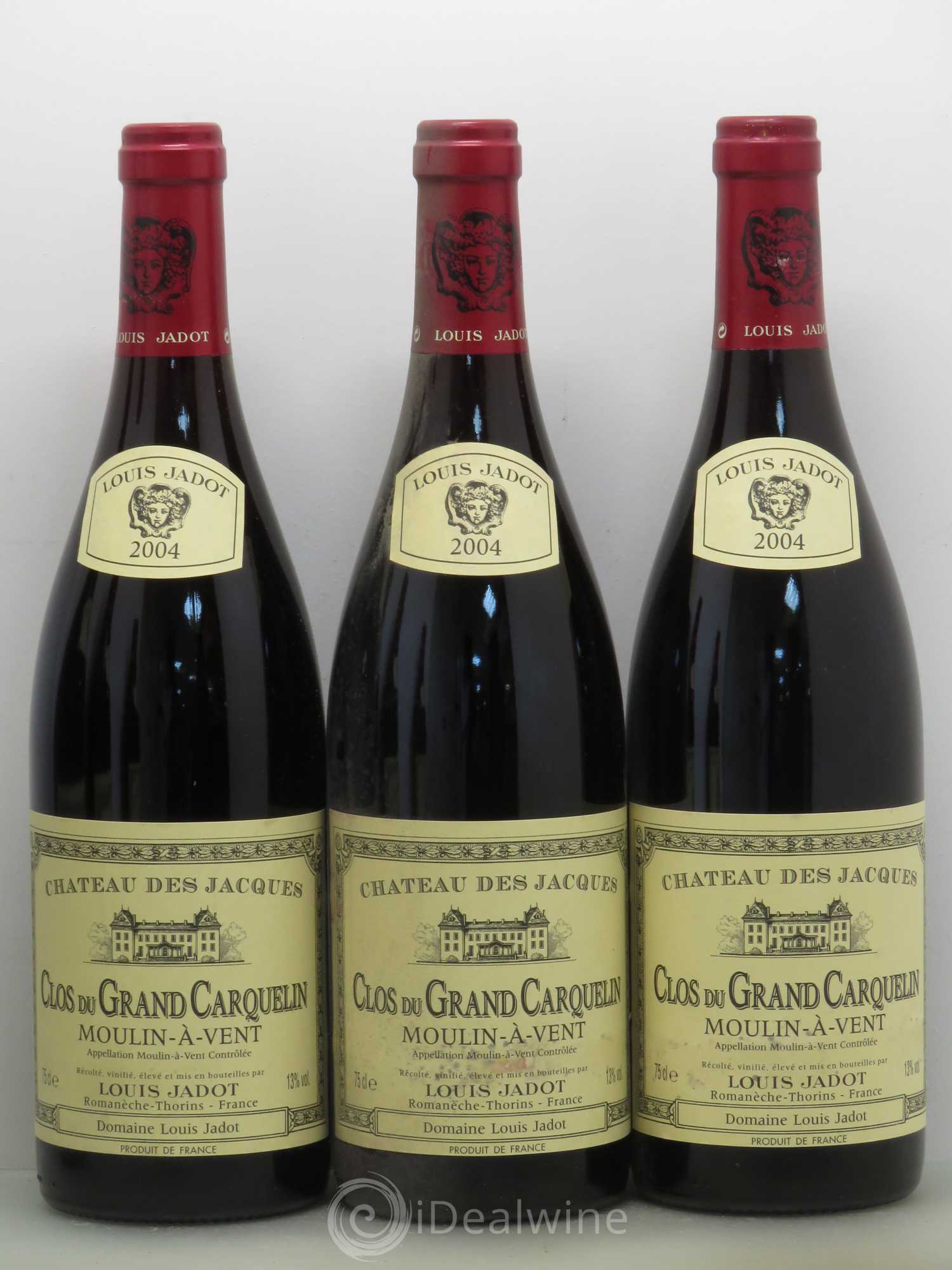 Moulin-à-Vent Clos du Grand Carquelin Château des Jacques 2004 - Lot de 6 bouteilles - 1