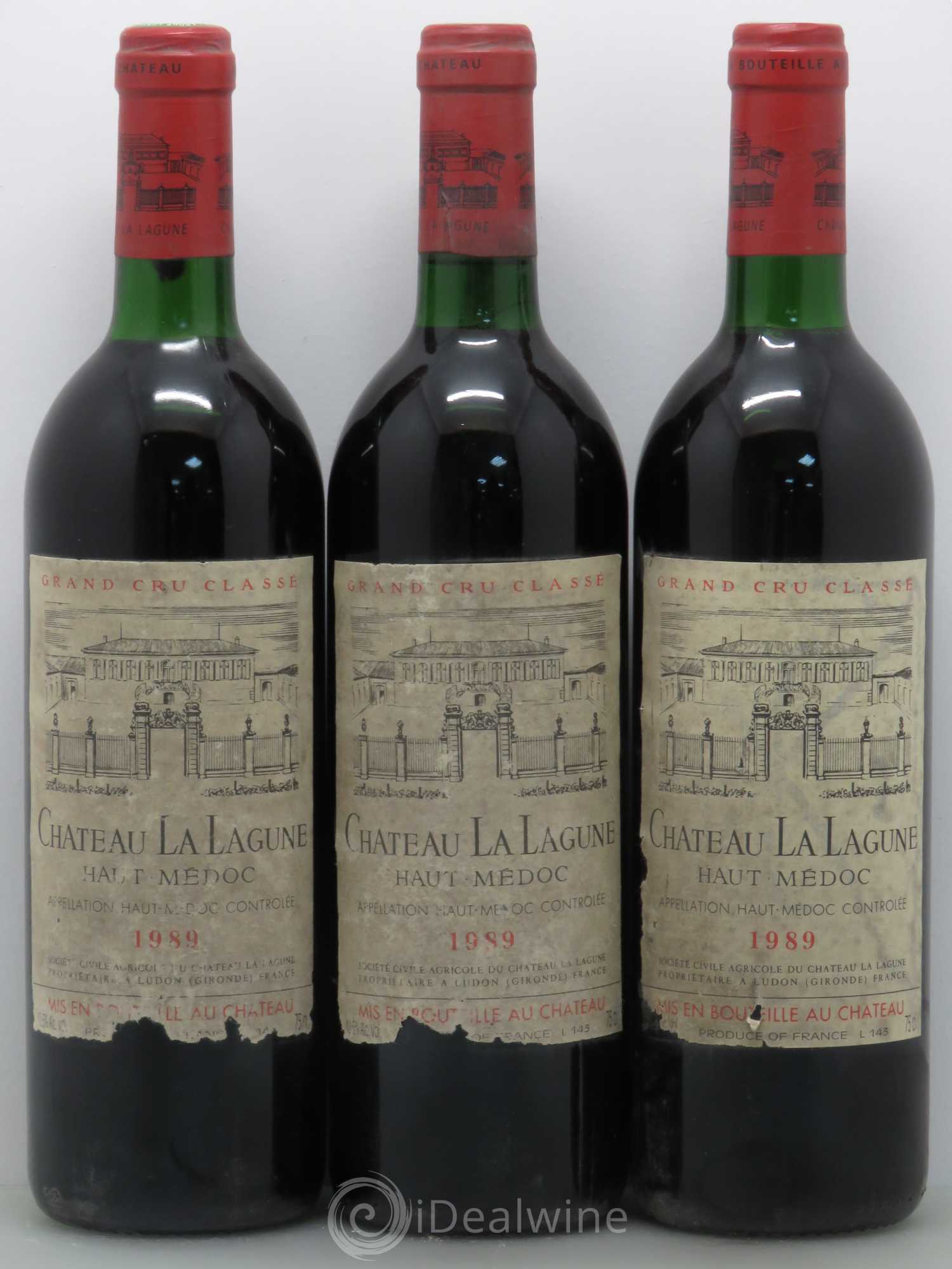 Château la Lagune 3ème Grand Cru Classé 1989 - Lot de 3 bouteilles - 0