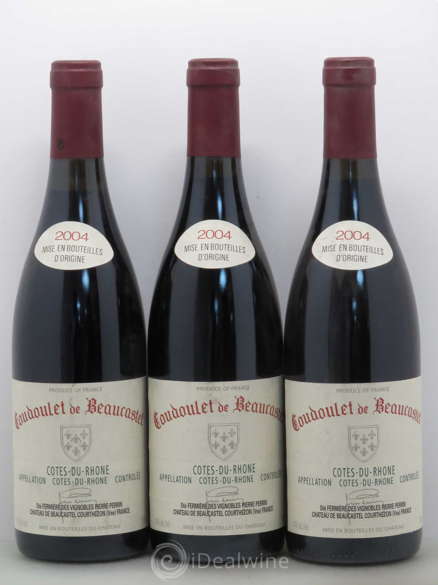 Côtes-du-Rhône Coudoulet de Beaucastel Famille Perrin 2004 - Lot de 6 bouteilles - 2
