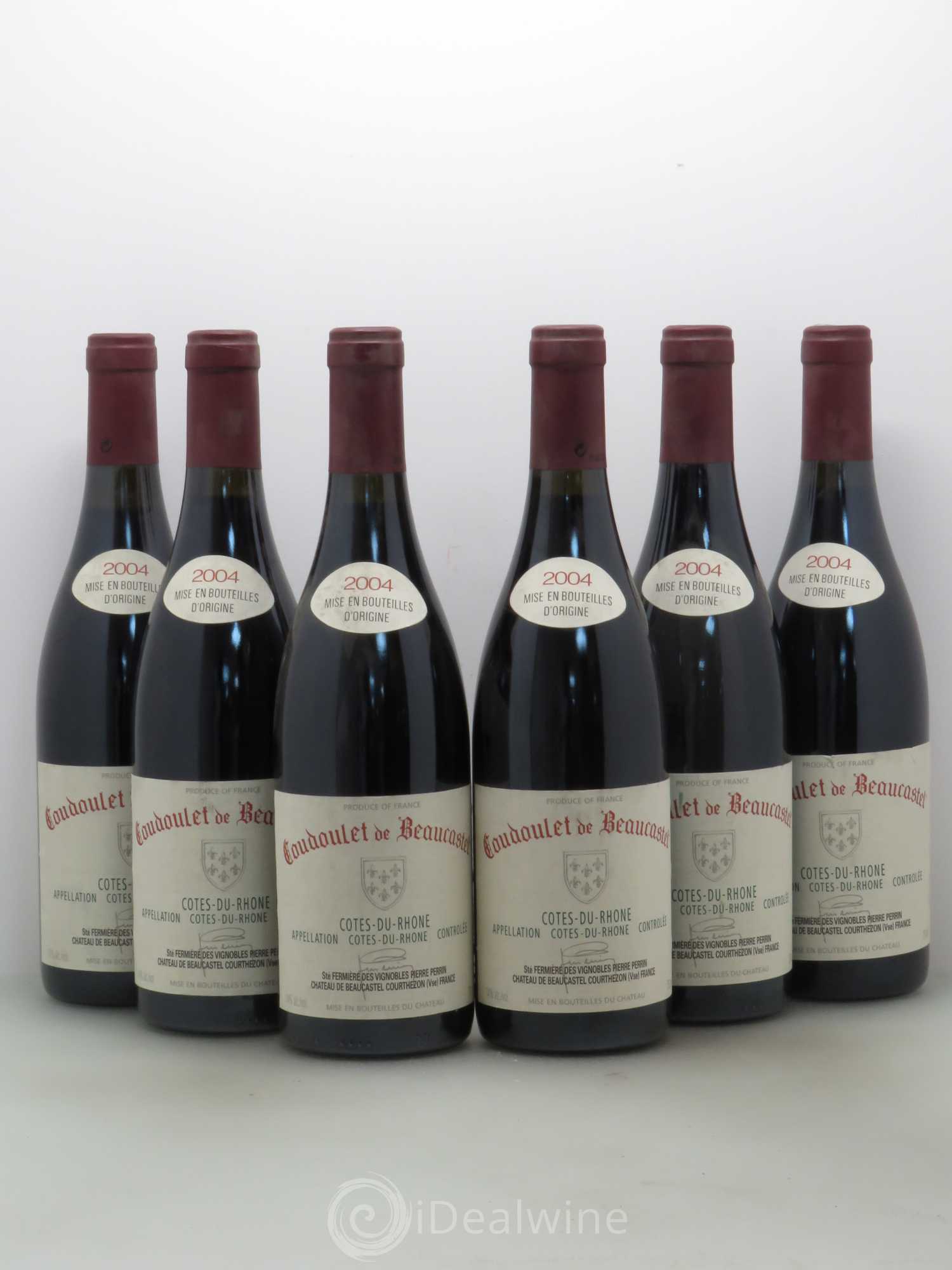 Côtes-du-Rhône Coudoulet de Beaucastel Famille Perrin 2004 - Lot de 6 bouteilles - 0