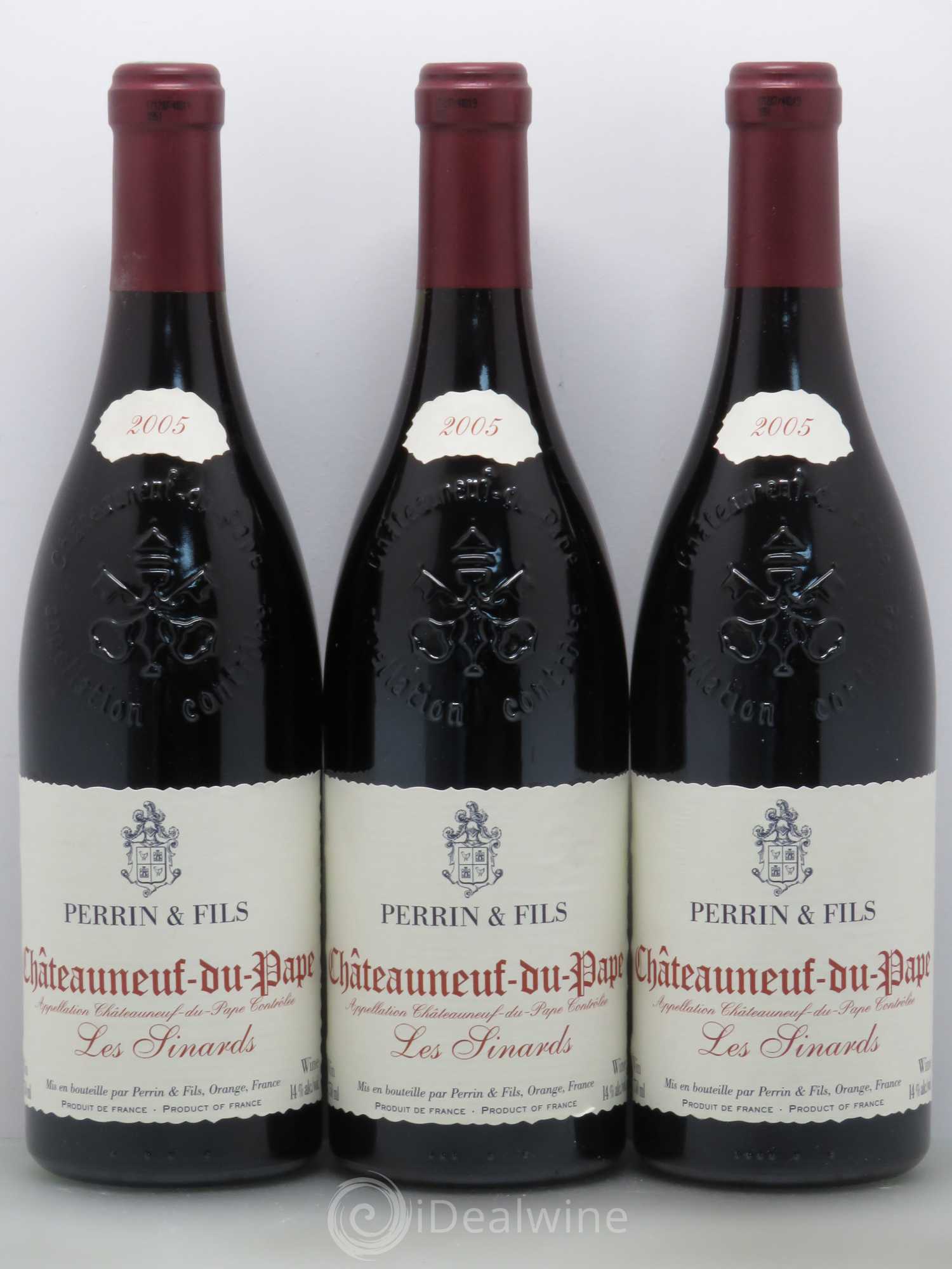 Châteauneuf-du-Pape Perrin & Fils Les Sinards 2005 - Lot de 3 bouteilles - 0