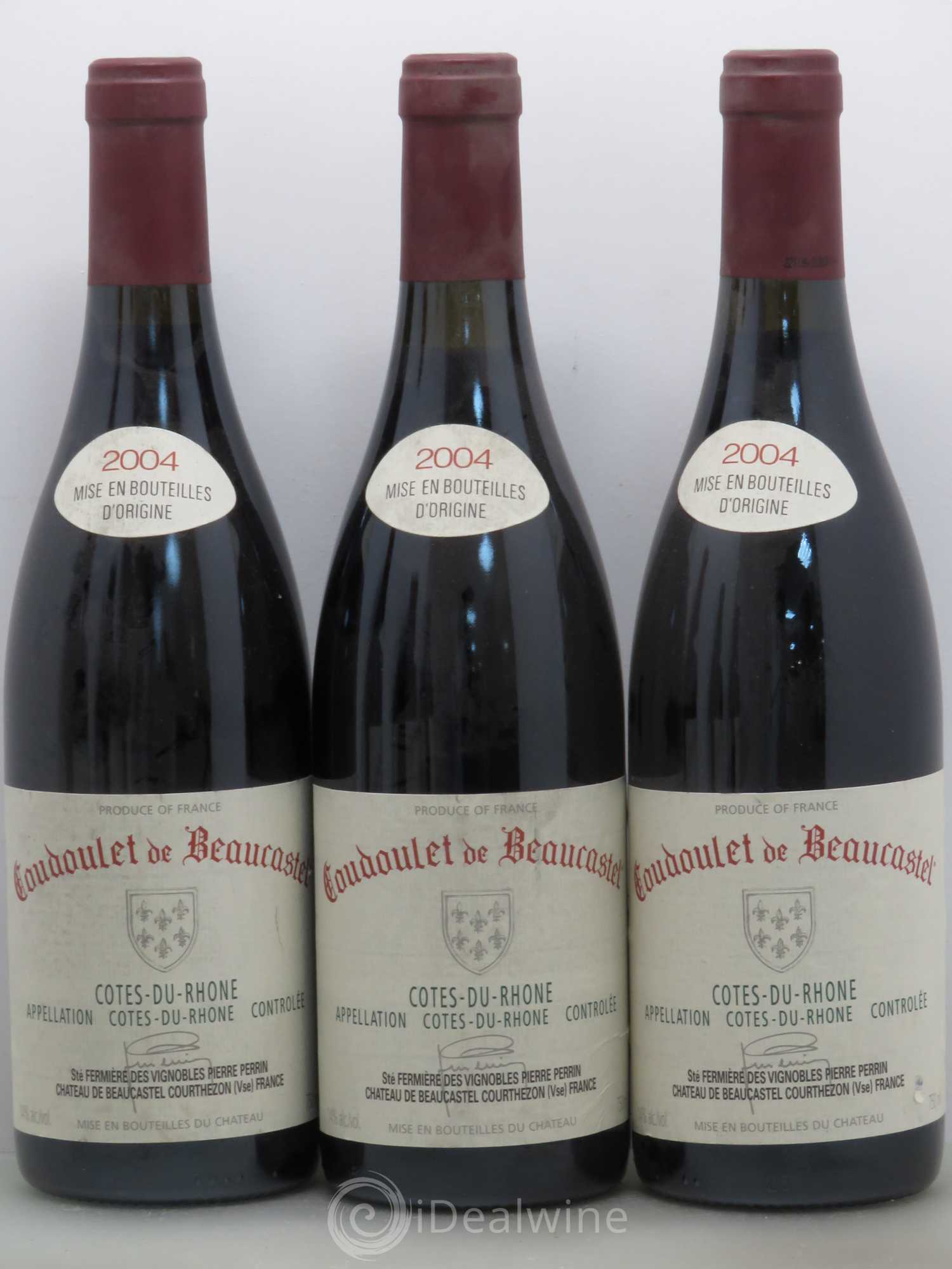Côtes-du-Rhône Coudoulet de Beaucastel Famille Perrin 2004 - Lot de 6 bouteilles - 1