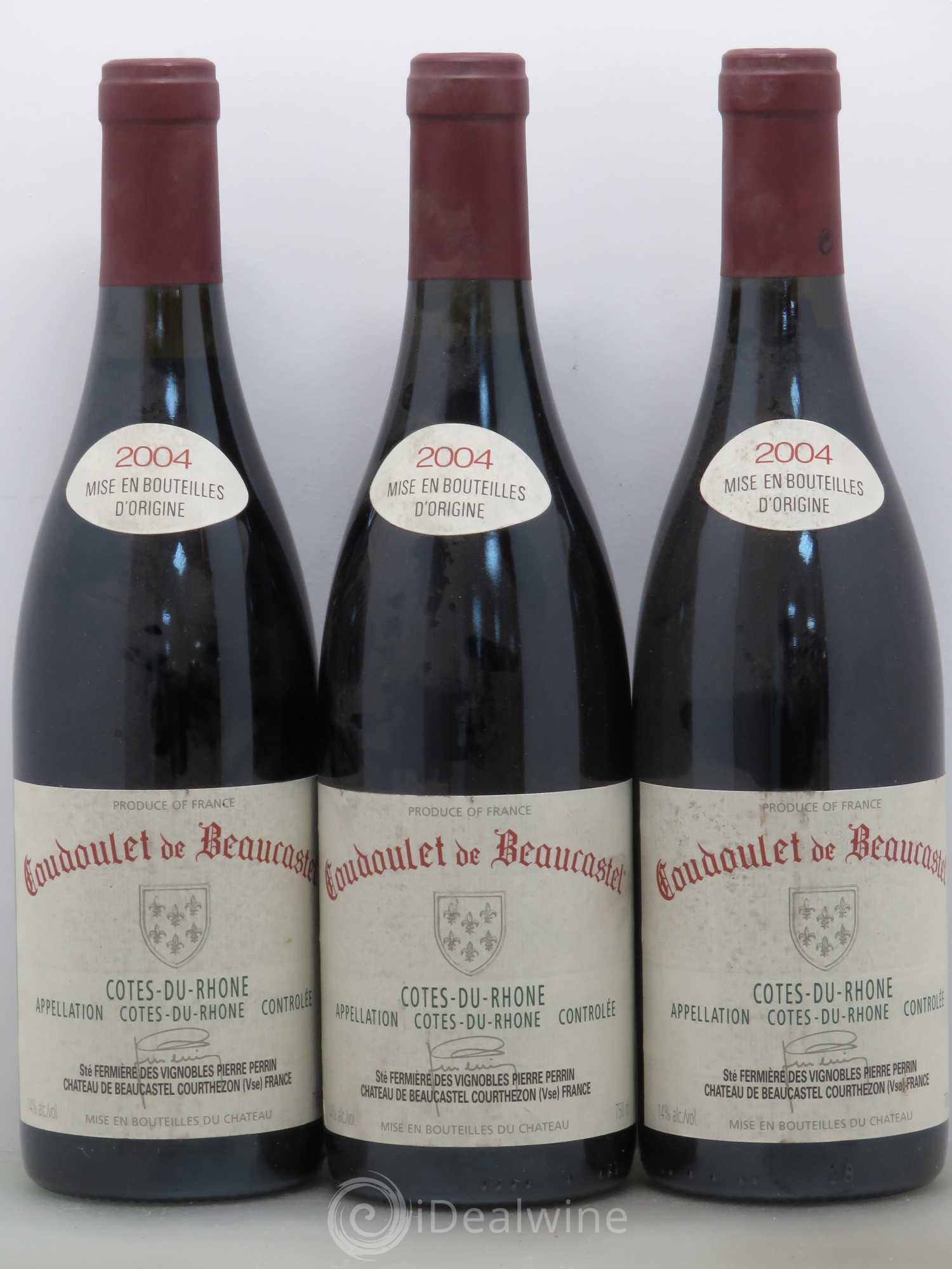 Côtes-du-Rhône Coudoulet de Beaucastel Famille Perrin 2004 - Lot de 6 bouteilles - 2