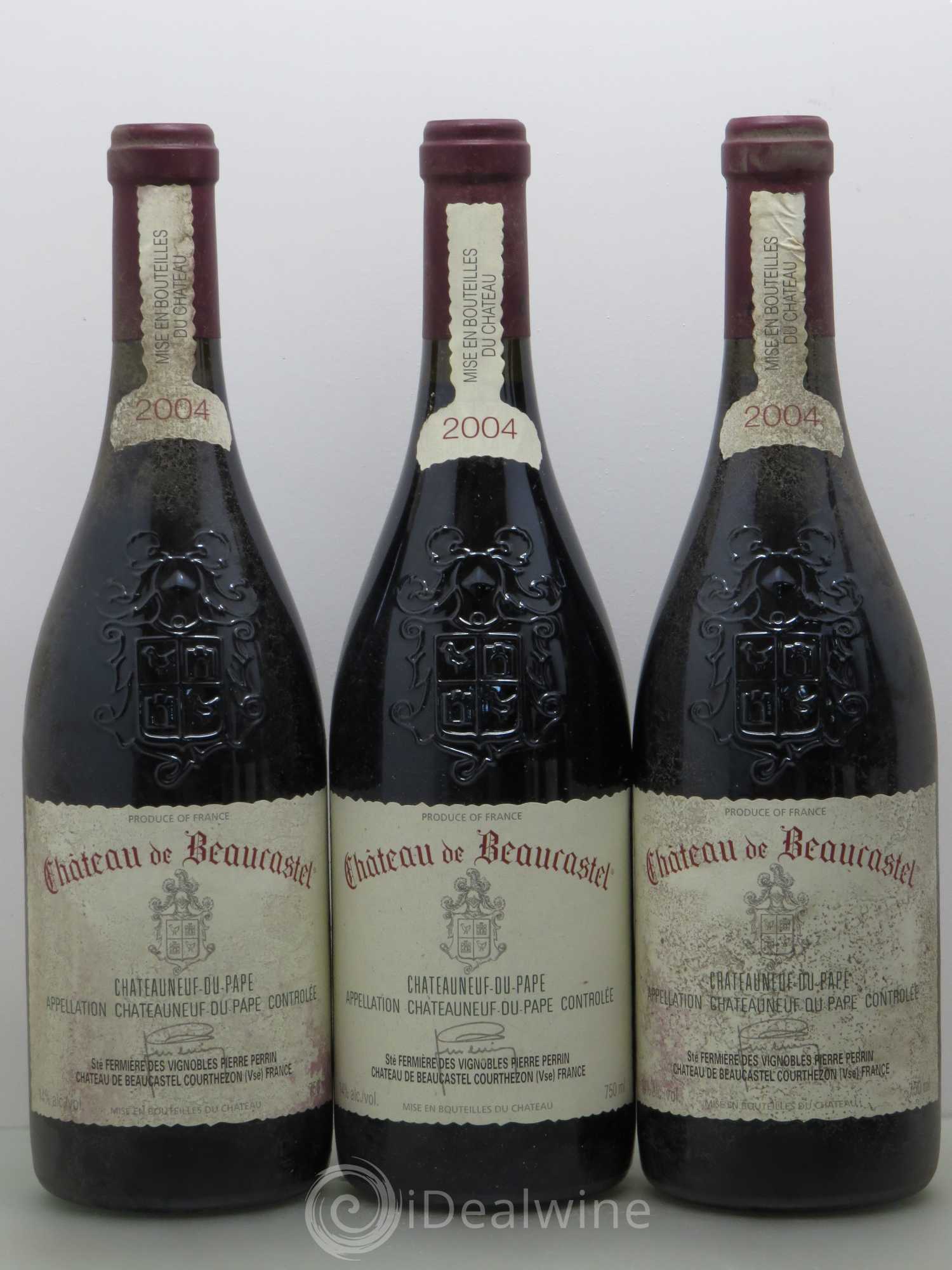 Châteauneuf-du-Pape Château de Beaucastel Famille Perrin 2004 - Lot de 6 bouteilles - 1