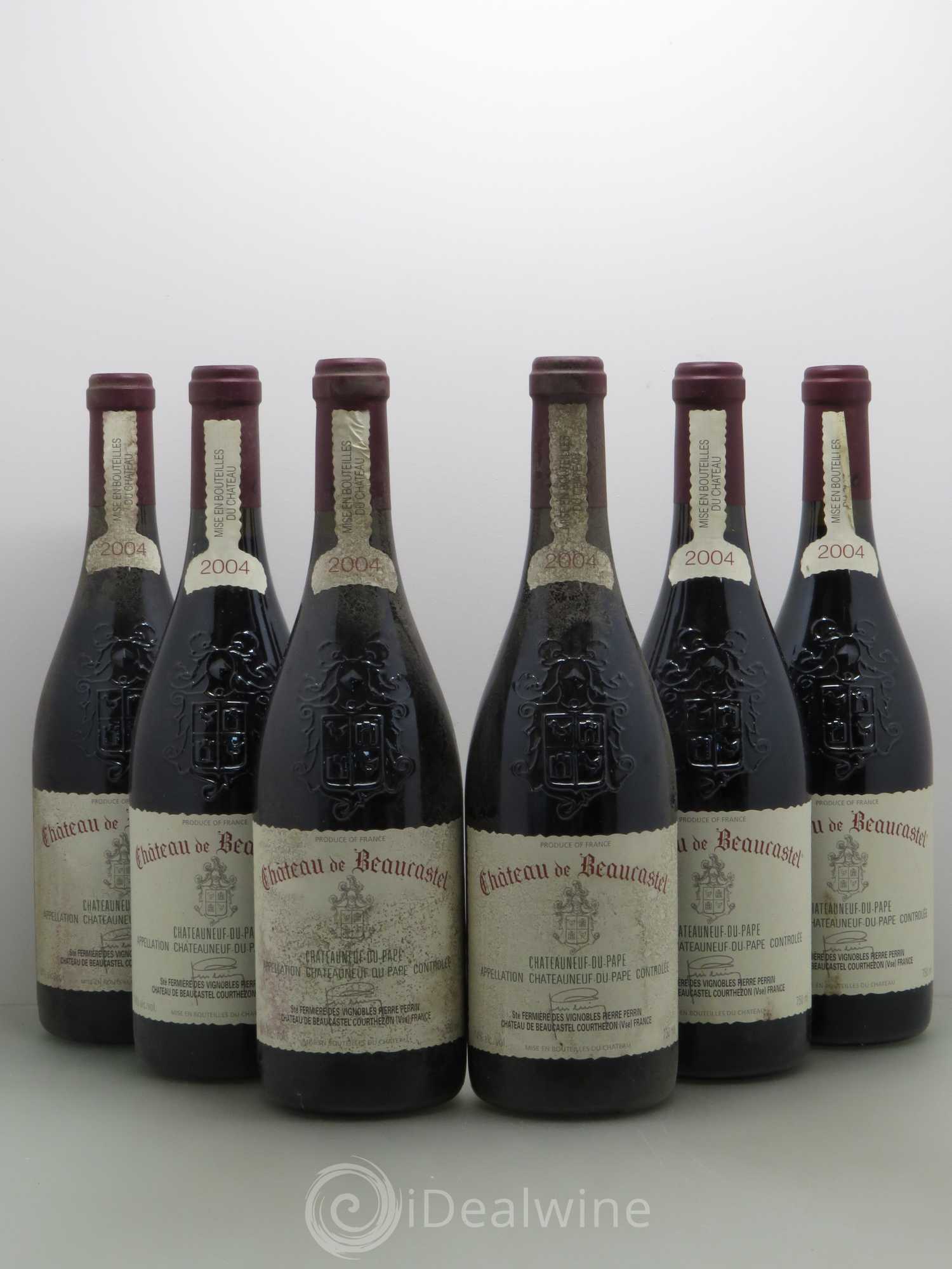 Châteauneuf-du-Pape Château de Beaucastel Famille Perrin 2004 - Lot de 6 bouteilles - 0