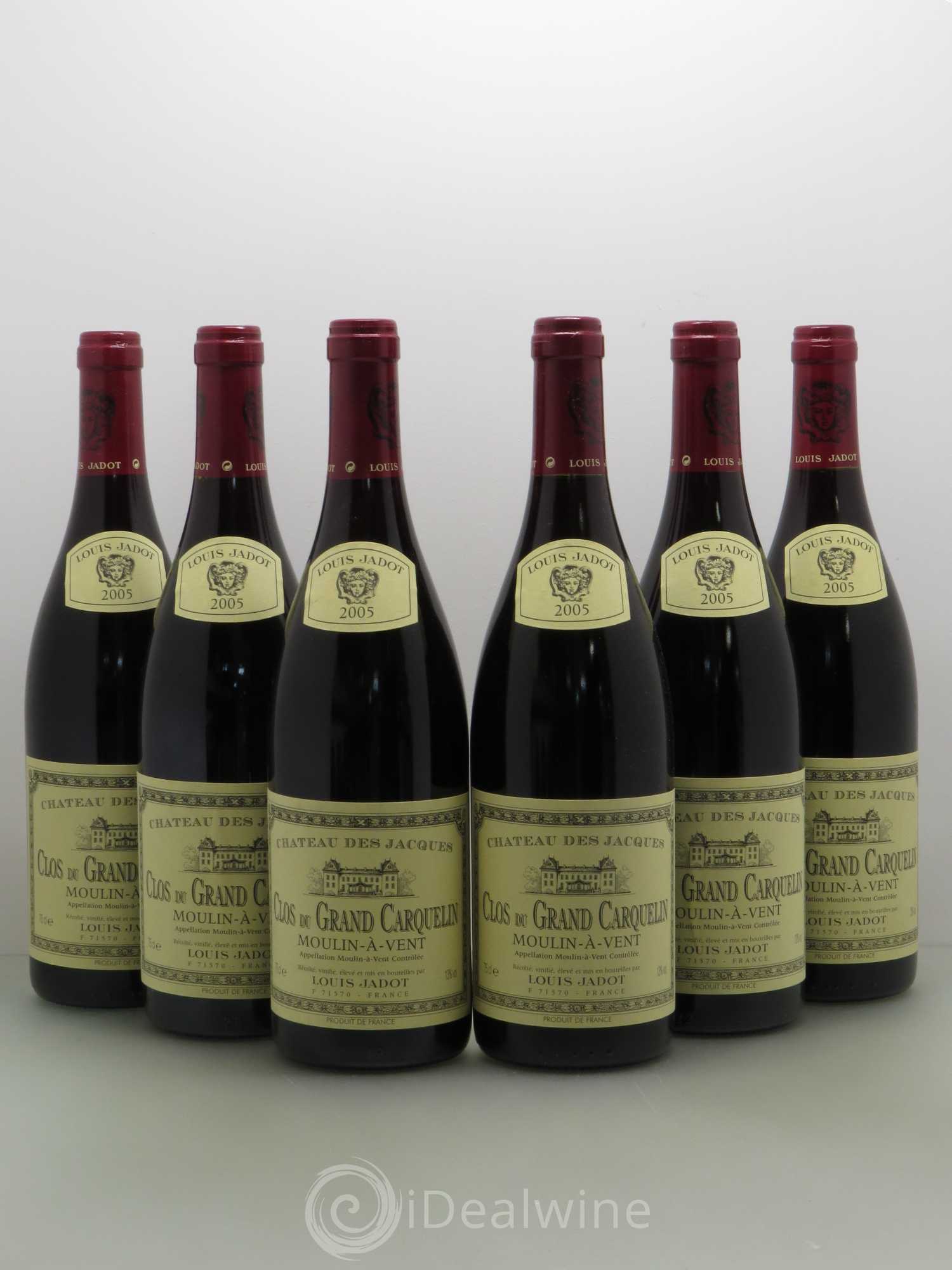 Moulin-à-Vent Clos du Grand Carquelin Château des Jacques 2005 - Lot de 6 bouteilles - 0