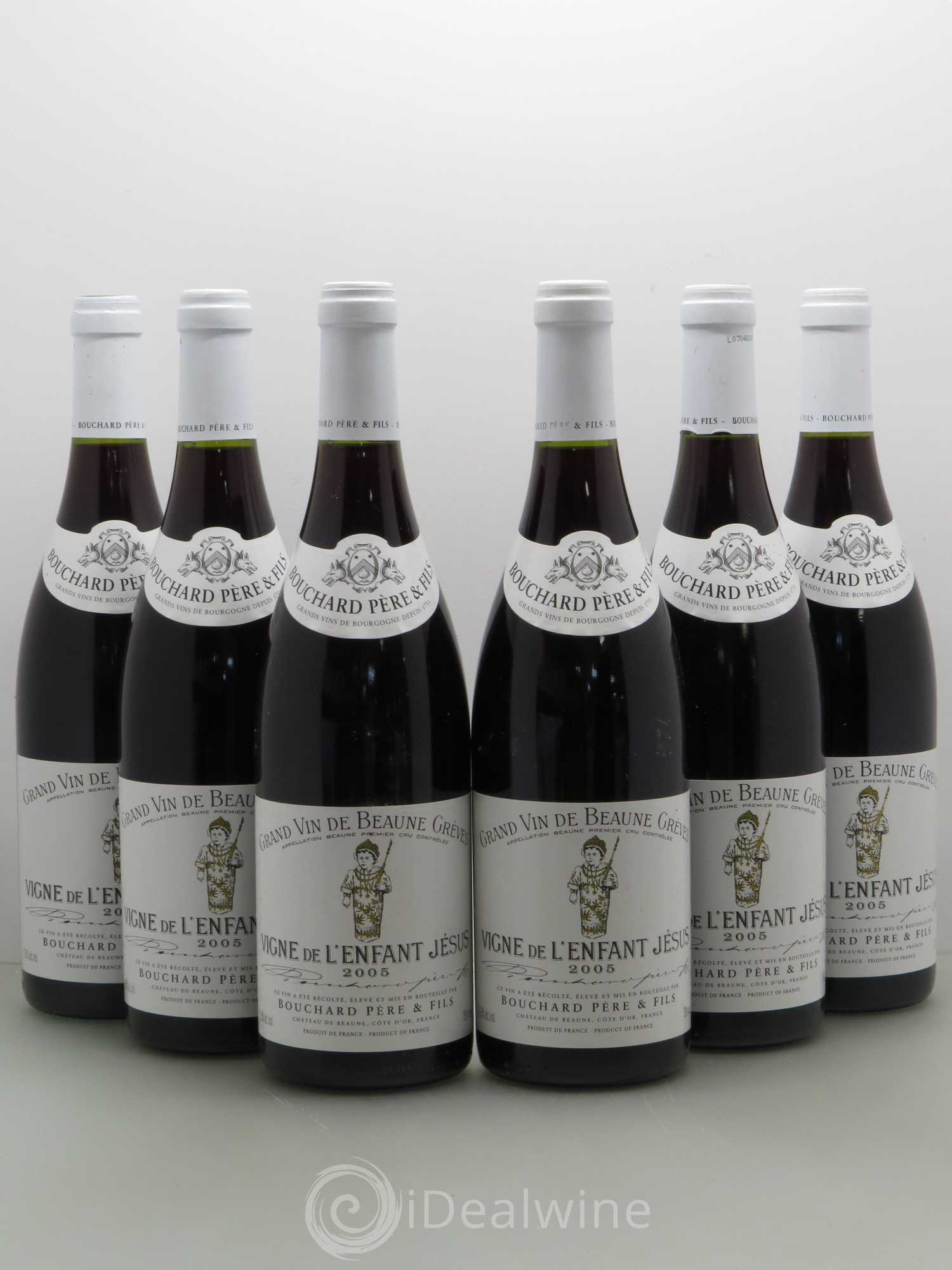 Beaune 1er Cru Grèves - Vigne de l'Enfant Jésus Bouchard Père & Fils 2005 - Lot de 6 bouteilles - 0