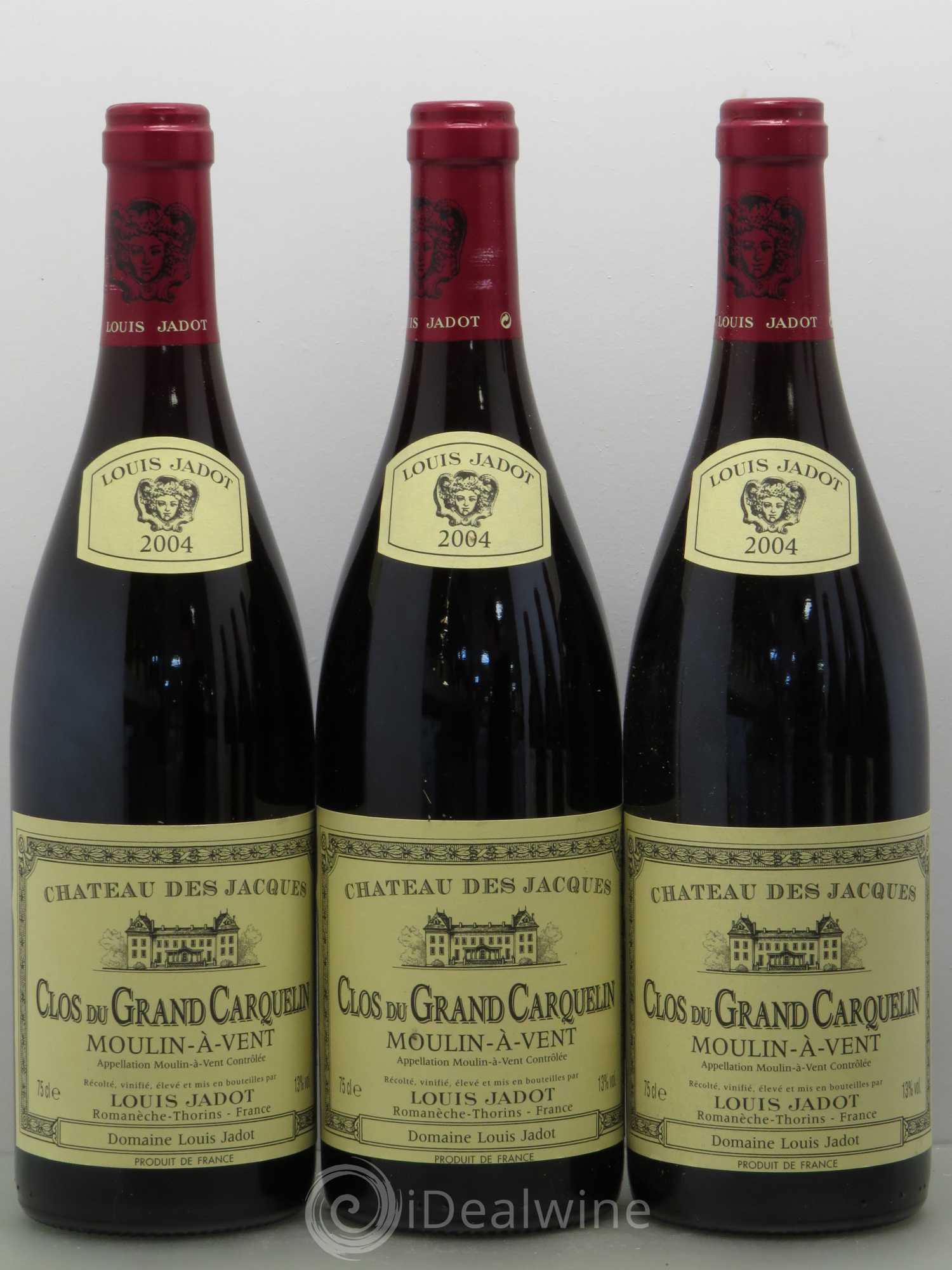 Moulin-à-Vent Clos du Grand Carquelin Château des Jacques 2004 - Lotto di 6 bottiglie - 1