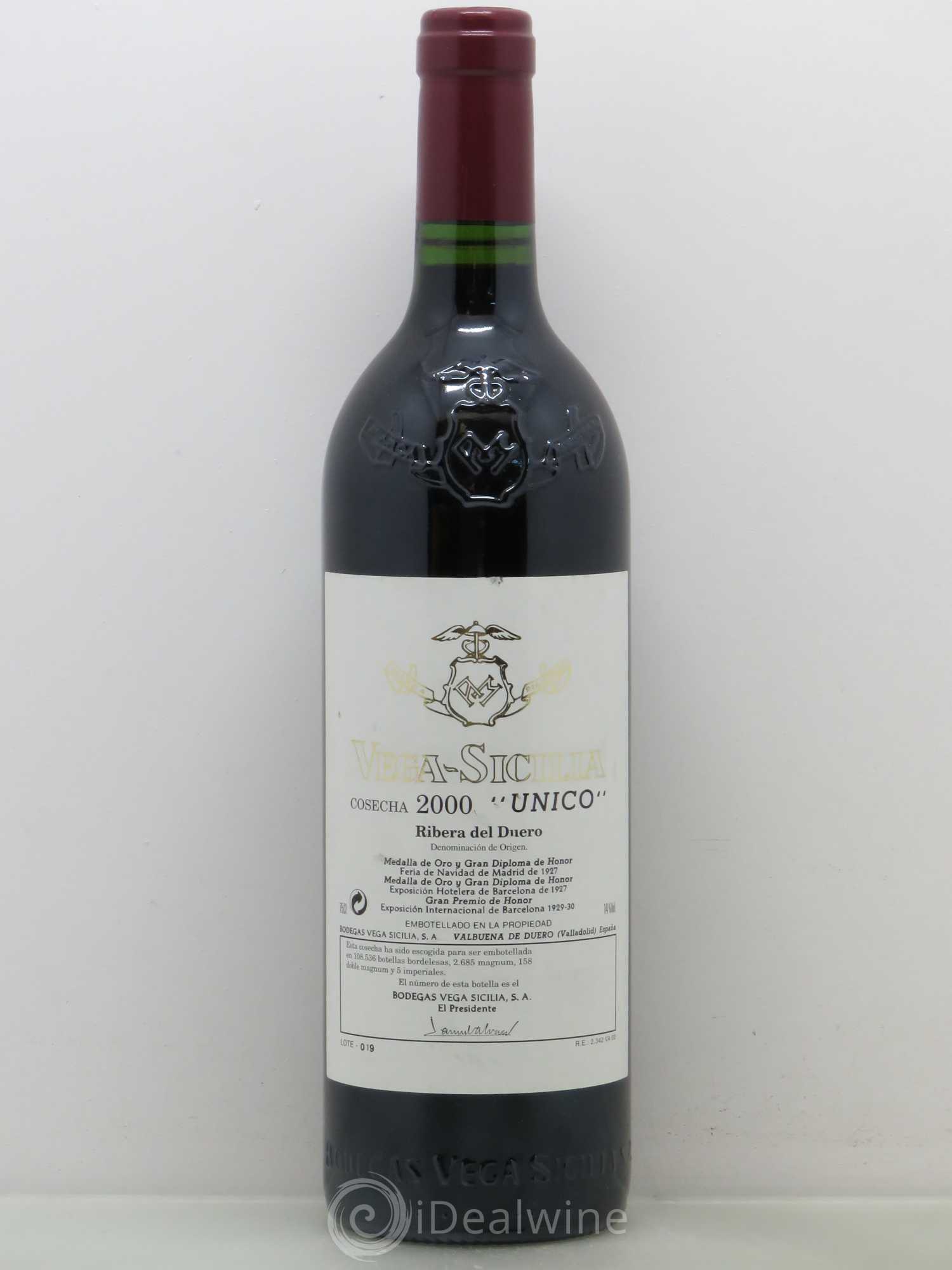 Ribera Del Duero DO Vega Sicilia Unico Famille Alvarez 2000 - Lot de 1 bouteille - 0