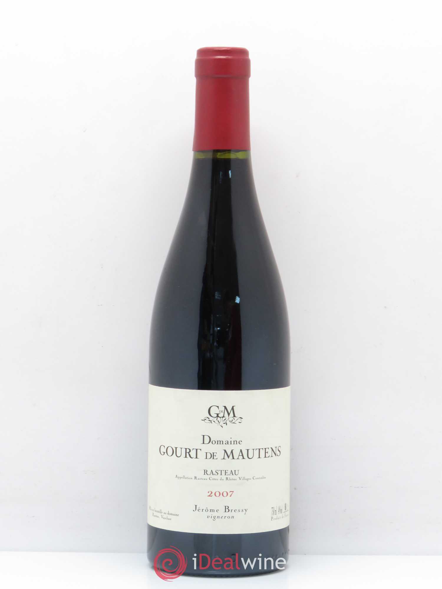 Rasteau Domaine Gourt de Mautens - Jérôme Bressy 2007 - Lot de 1 bouteille - 0