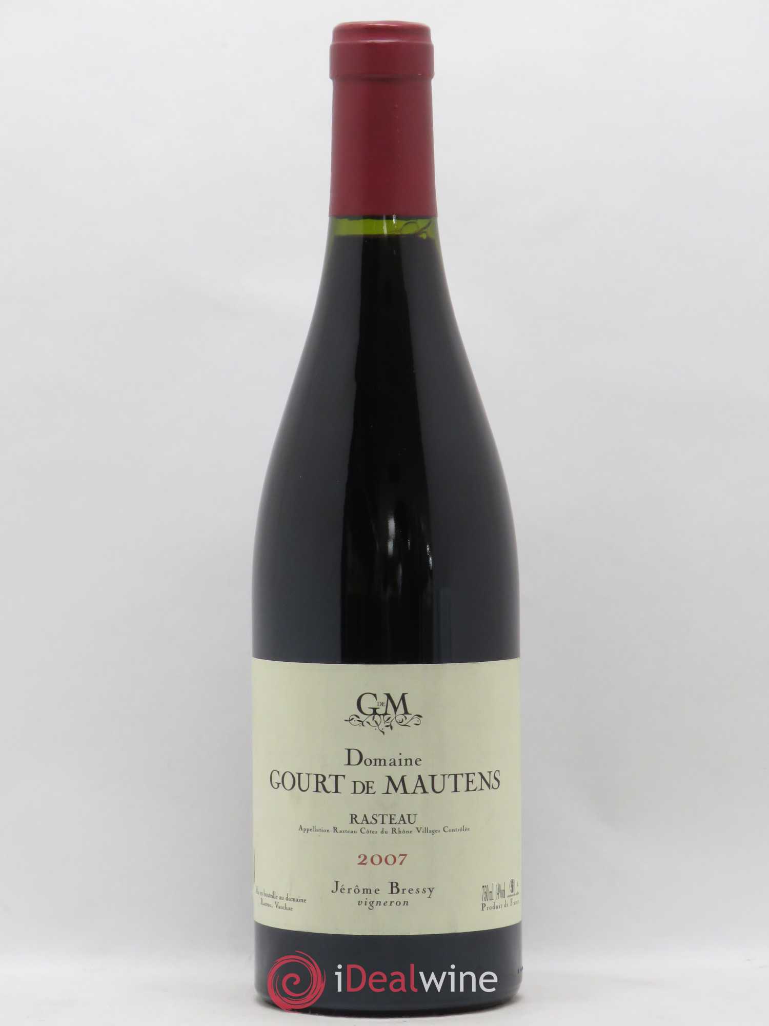 Rasteau Domaine Gourt de Mautens - Jérôme Bressy 2007 - Lot de 1 bouteille - 0