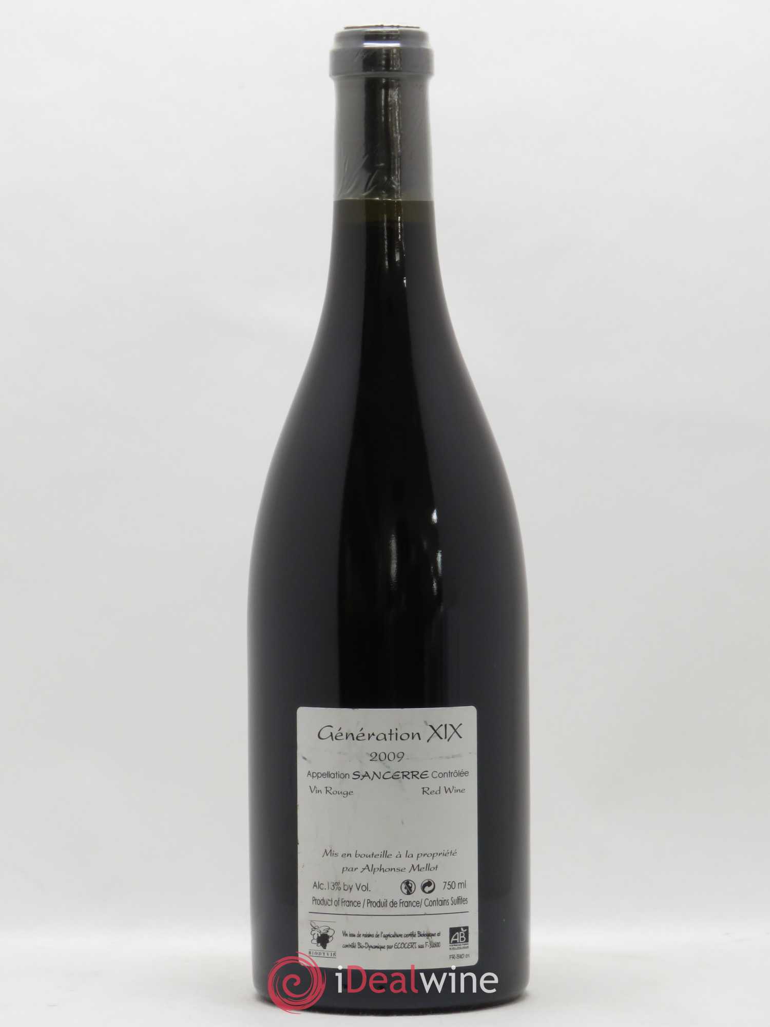Sancerre Génération XIX Alphonse Mellot 2009 - Lot de 1 bouteille - 1