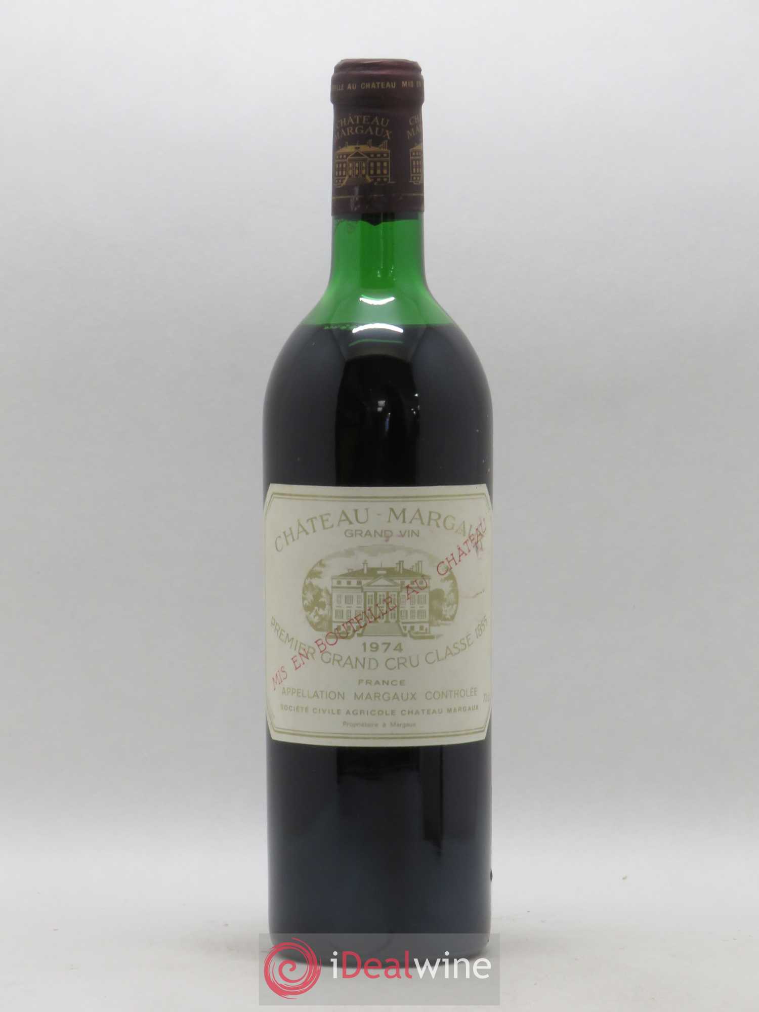 Château Margaux 1er Grand Cru Classé 1974 - Lot de 1 bouteille - 0