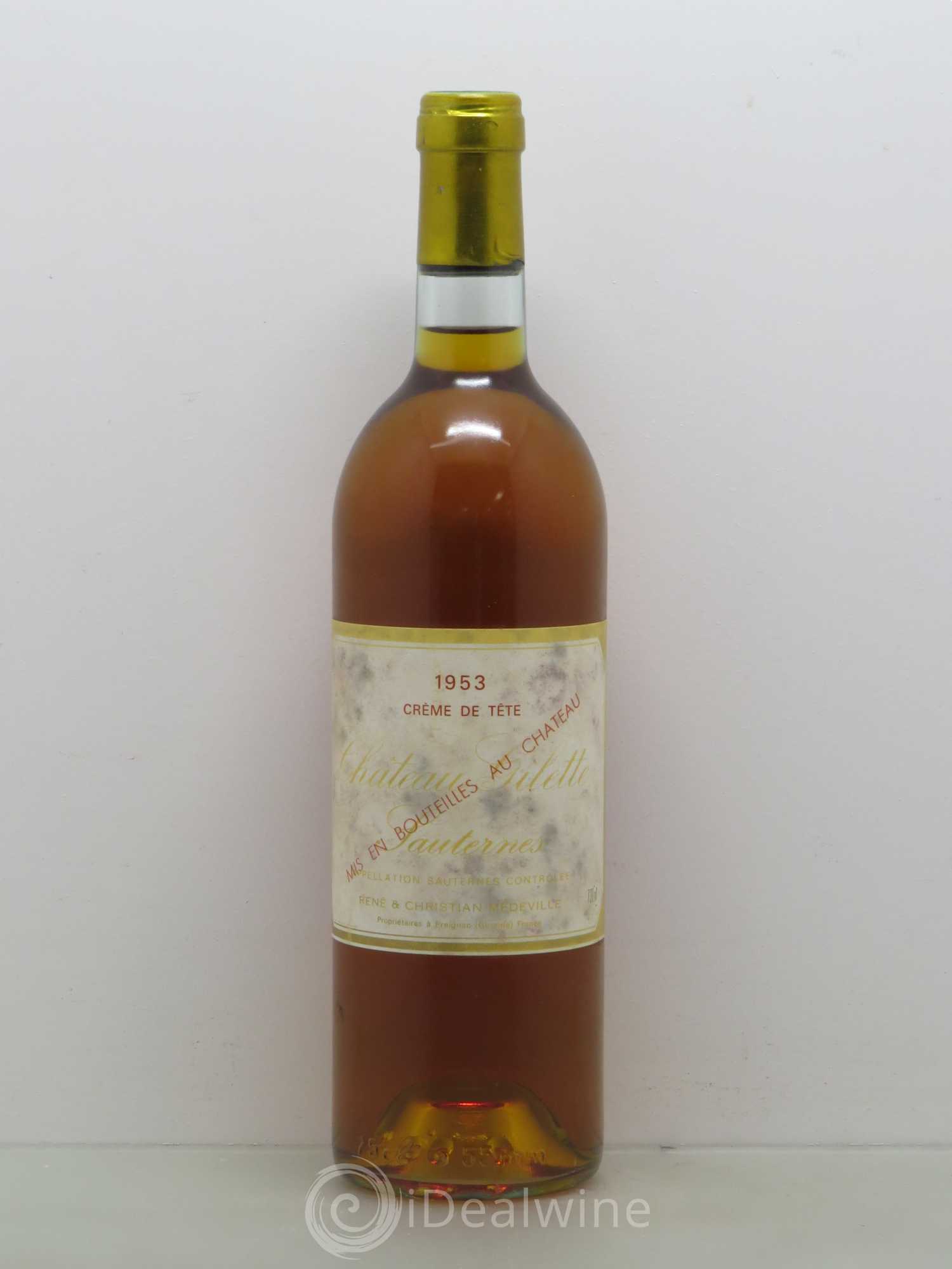 Château Gilette - Crème de Tête 1953 - Lotto di 1 bottiglia - 0