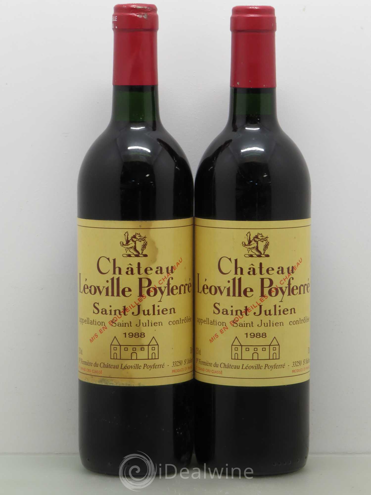Château Léoville Poyferré 2ème Grand Cru Classé 1988 - Lot de 2 bouteilles - 0