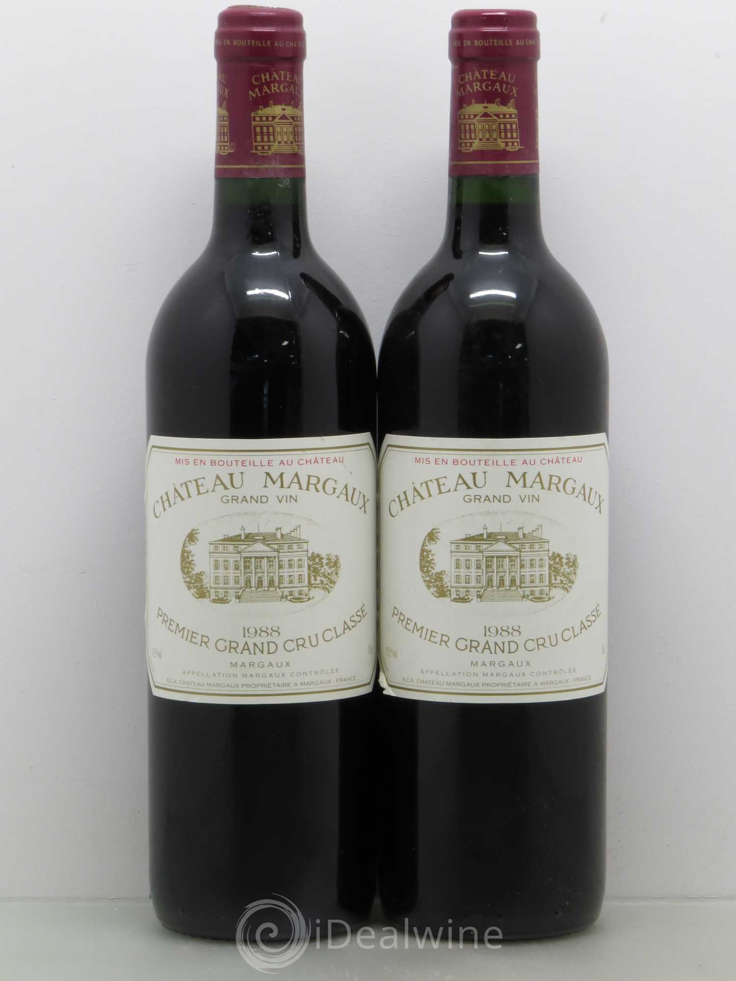Château Margaux 1er Grand Cru Classé 1988 - Lot de 2 bouteilles - 0