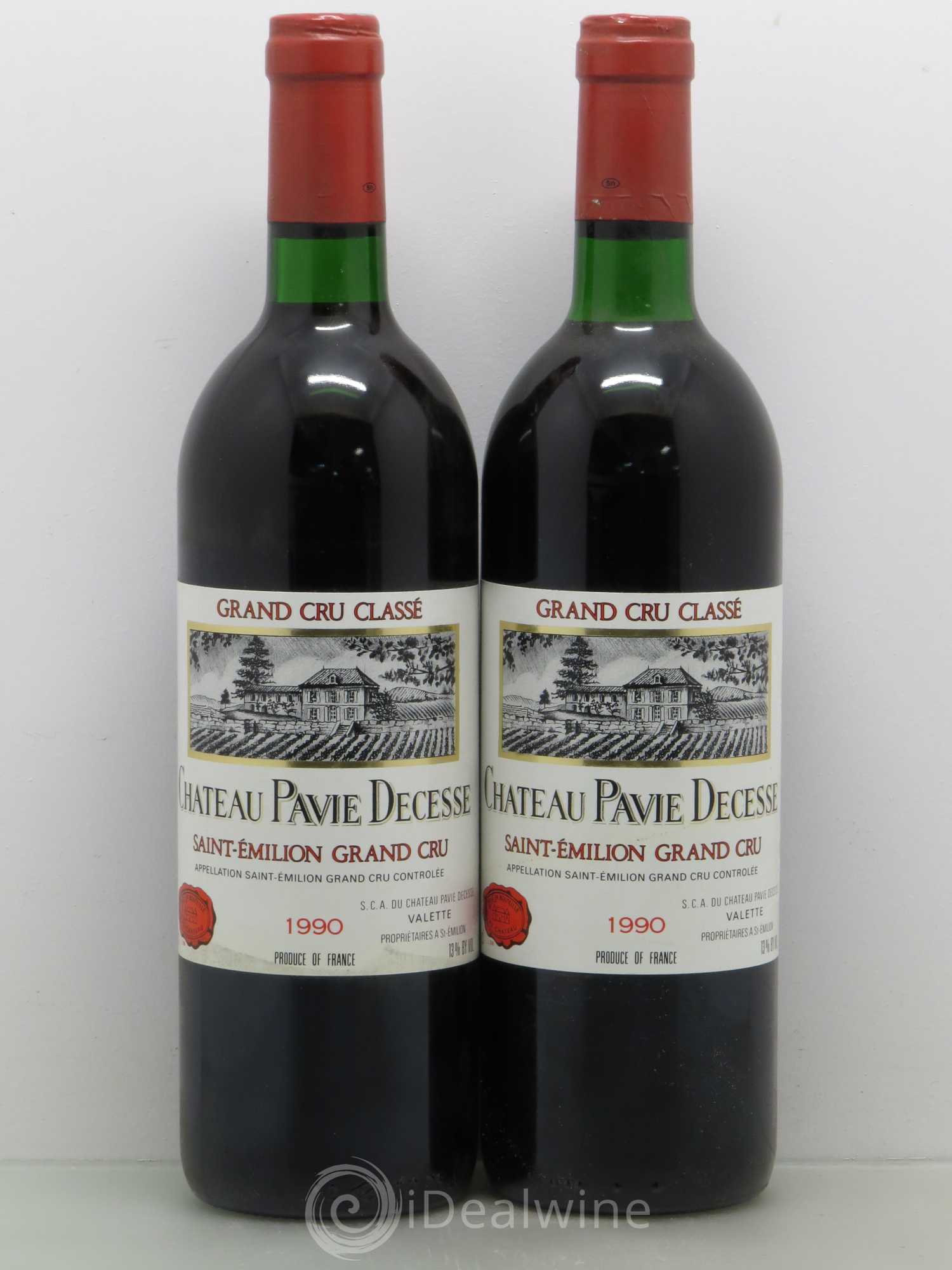 Château Pavie Decesse Grand Cru Classé 1990 - Lot de 2 bouteilles - 0