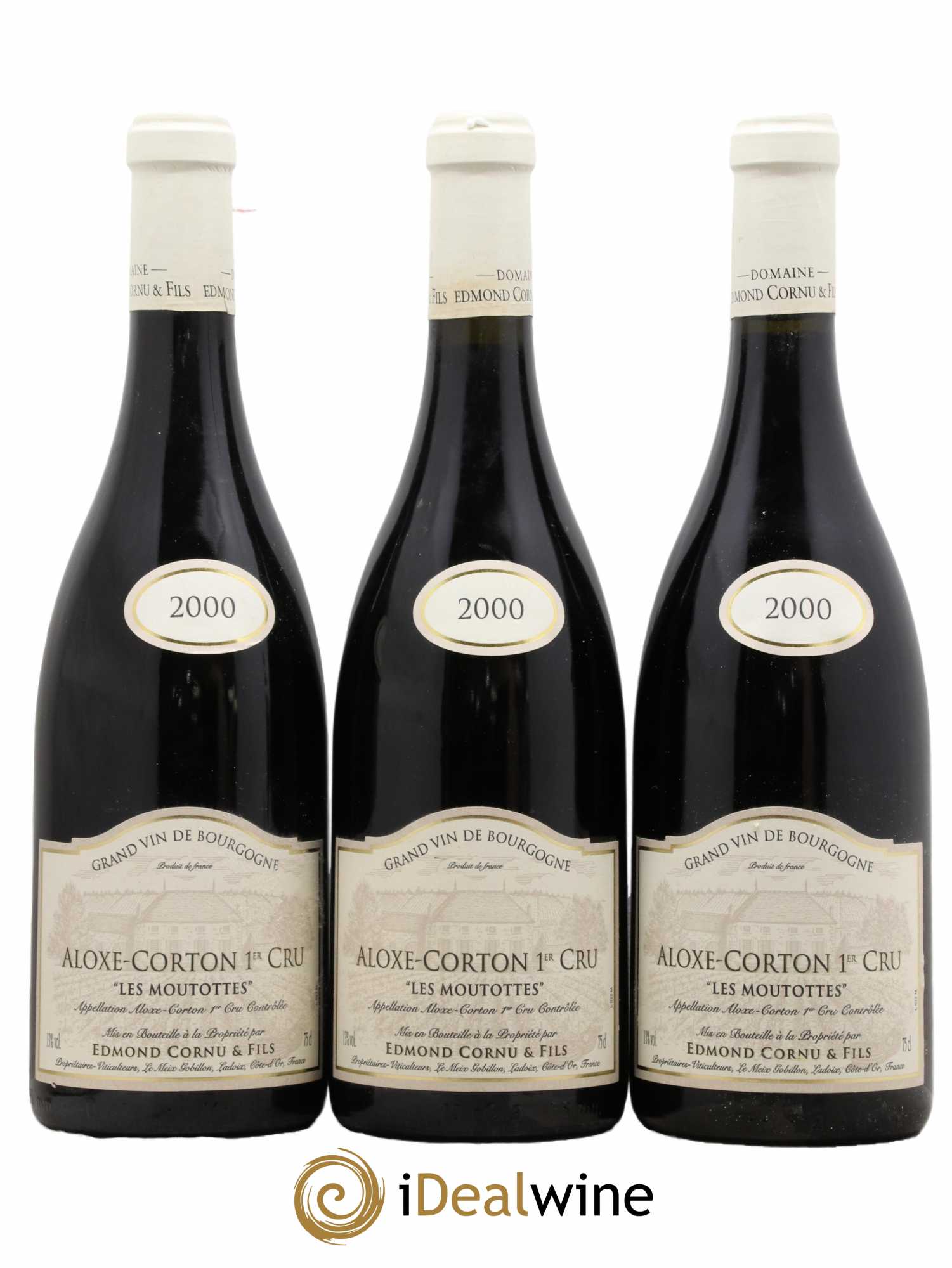 Aloxe-Corton 1er Cru Les Moutottes Domaine Edmond Cornu 2000 - Lot de 3 bouteilles - 0