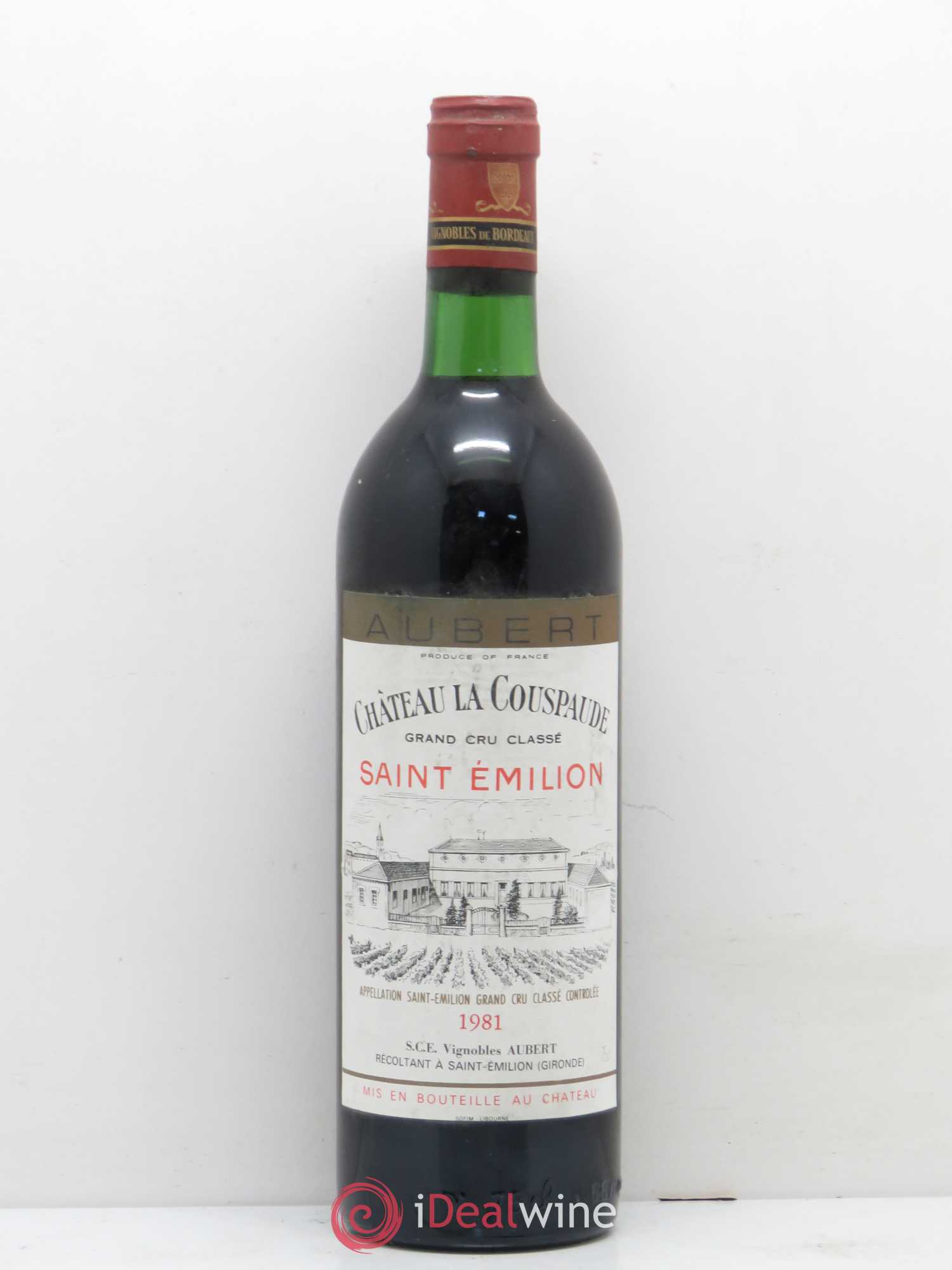 Château la Couspaude Grand Cru Classé 1981 - Lot de 1 bouteille - 0