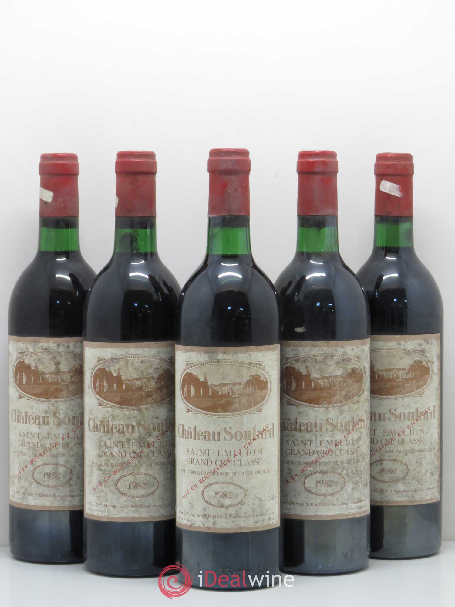 Château Soutard Grand Cru Classé (sans prix de réserve) 1982 - Lot de 5 bouteilles - 0