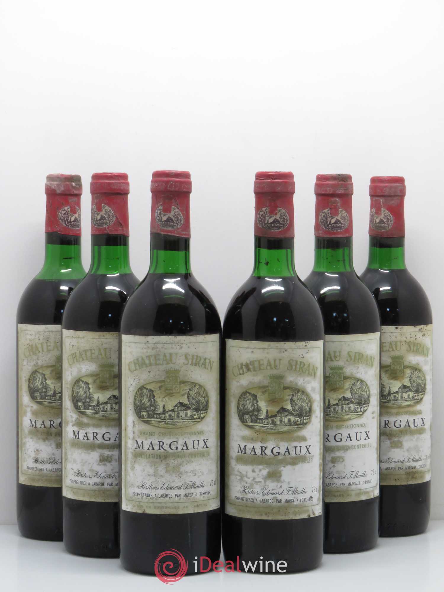 Château Siran 1975 - Lot de 6 bouteilles - 0