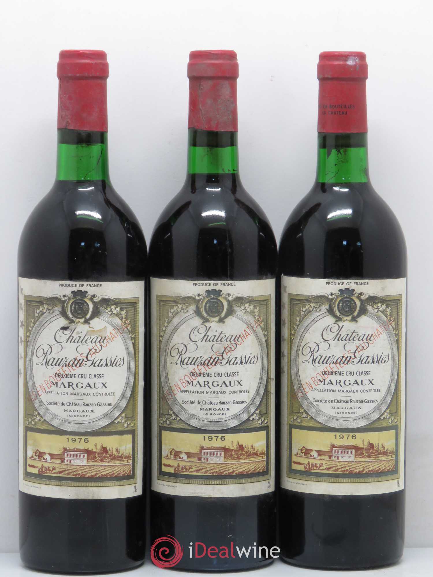 Château Rauzan-Gassies 2ème Grand Cru Classé 1976 - Lot de 5 bouteilles - 1