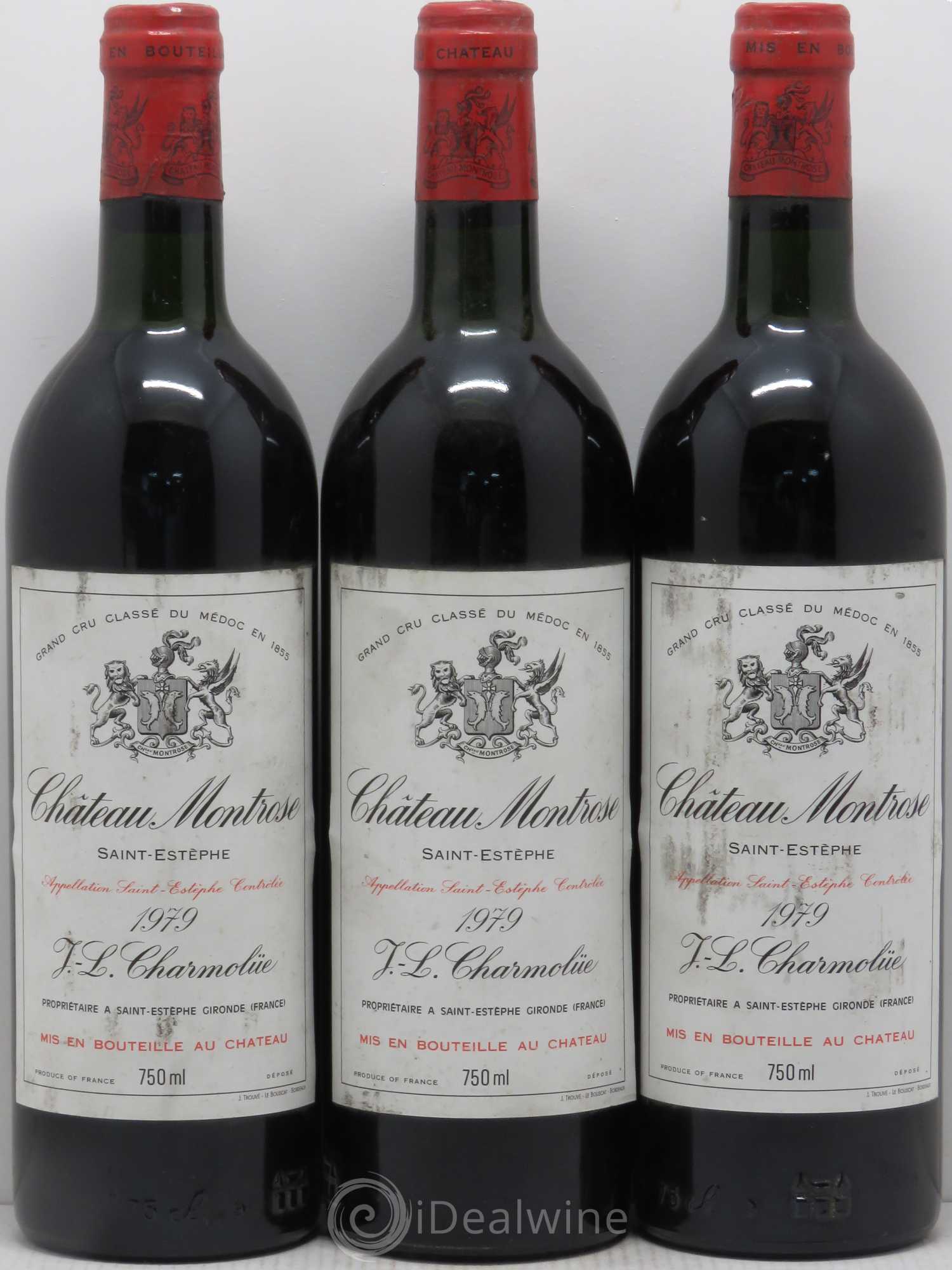 Château Montrose 2ème Grand Cru Classé 1979 - Lot de 3 bouteilles - 0