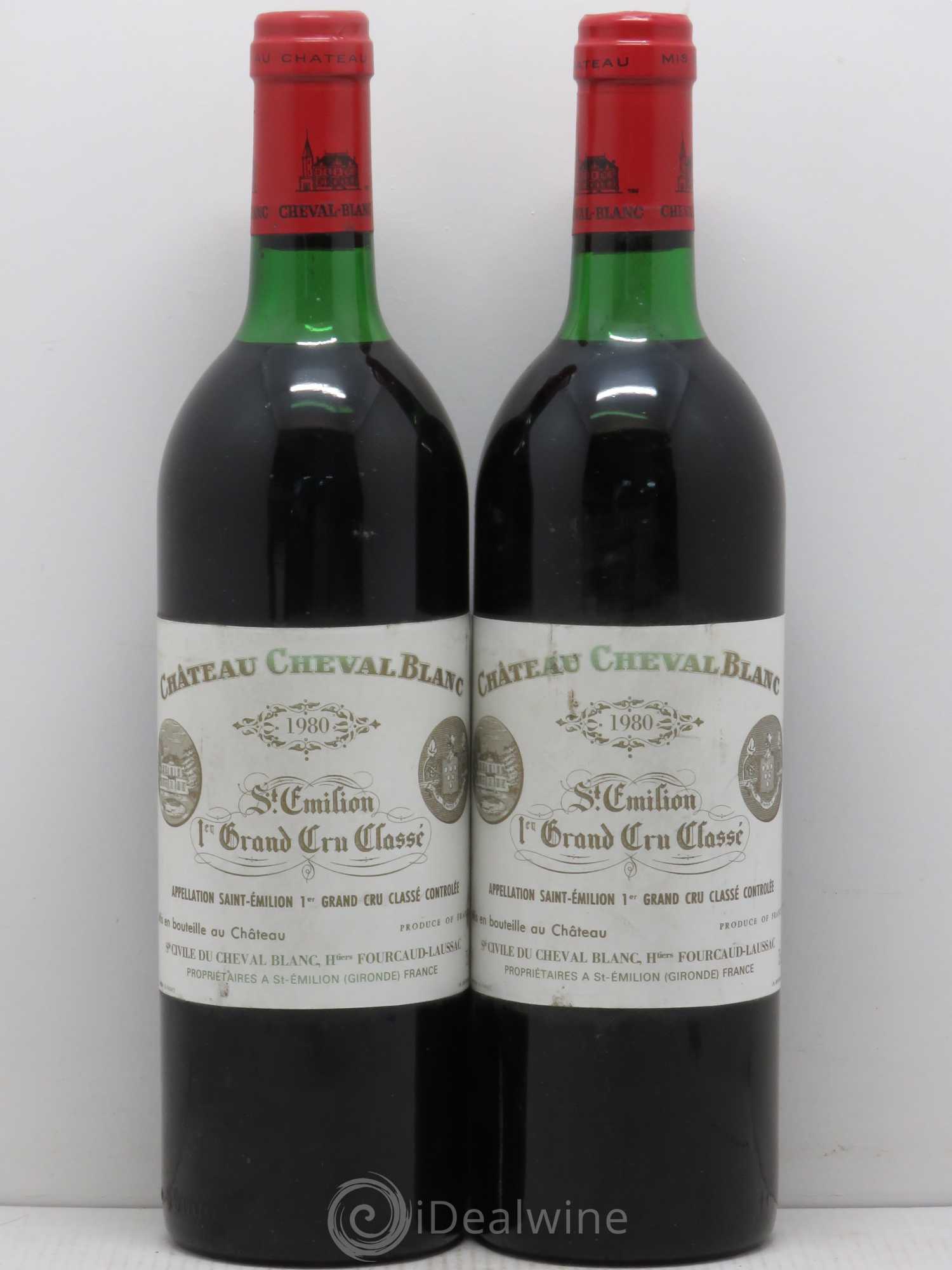 Château Cheval Blanc 1er Grand Cru Classé A 1980 - Posten von 2 Flaschen - 0