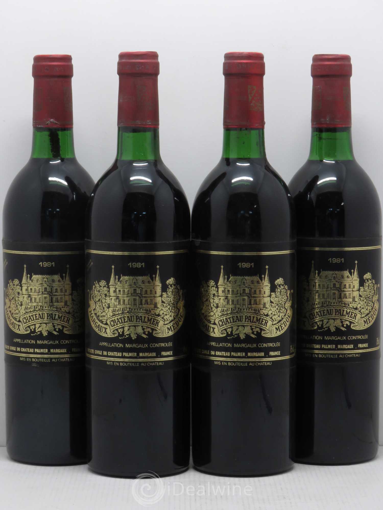 Château Palmer 3ème Grand Cru Classé 1981 - Lot de 4 bouteilles - 0