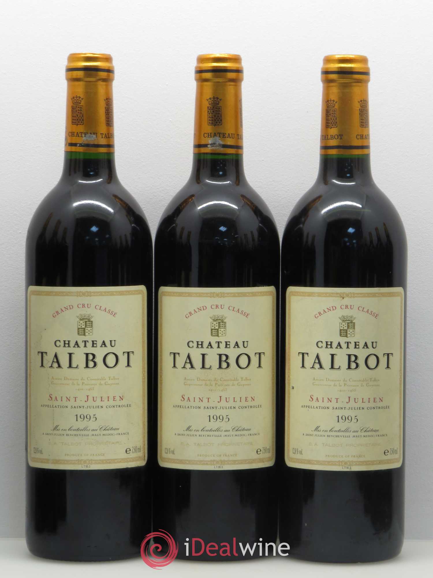 Château Talbot 4ème Grand Cru Classé 1995 - Lot de 12 bouteilles - 2