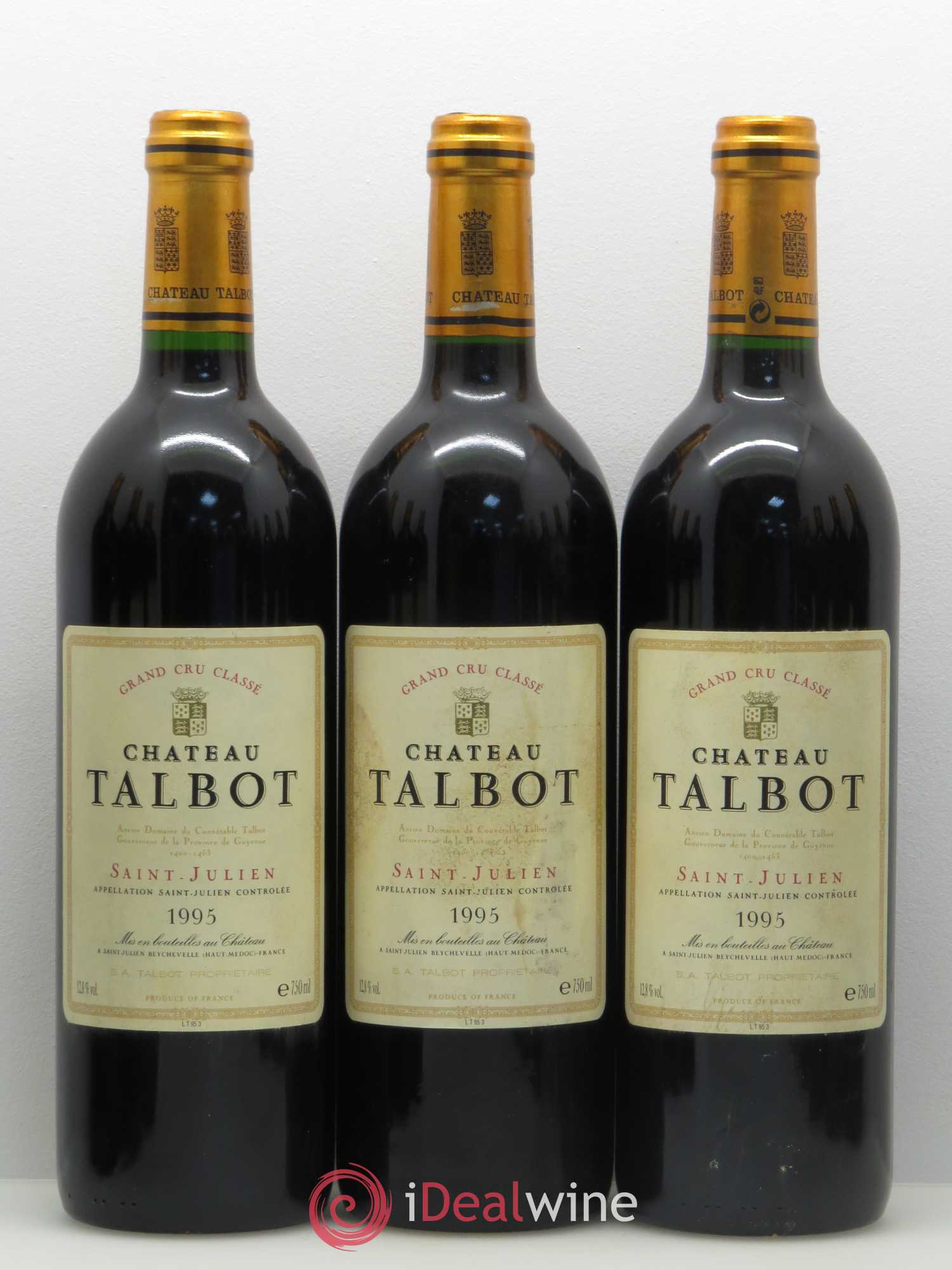 Château Talbot 4ème Grand Cru Classé 1995 - Lot de 12 bouteilles - 3