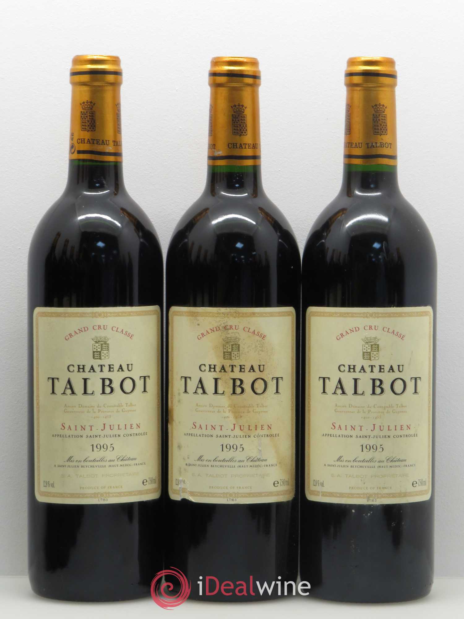 Château Talbot 4ème Grand Cru Classé 1995 - Lot de 12 bouteilles - 4