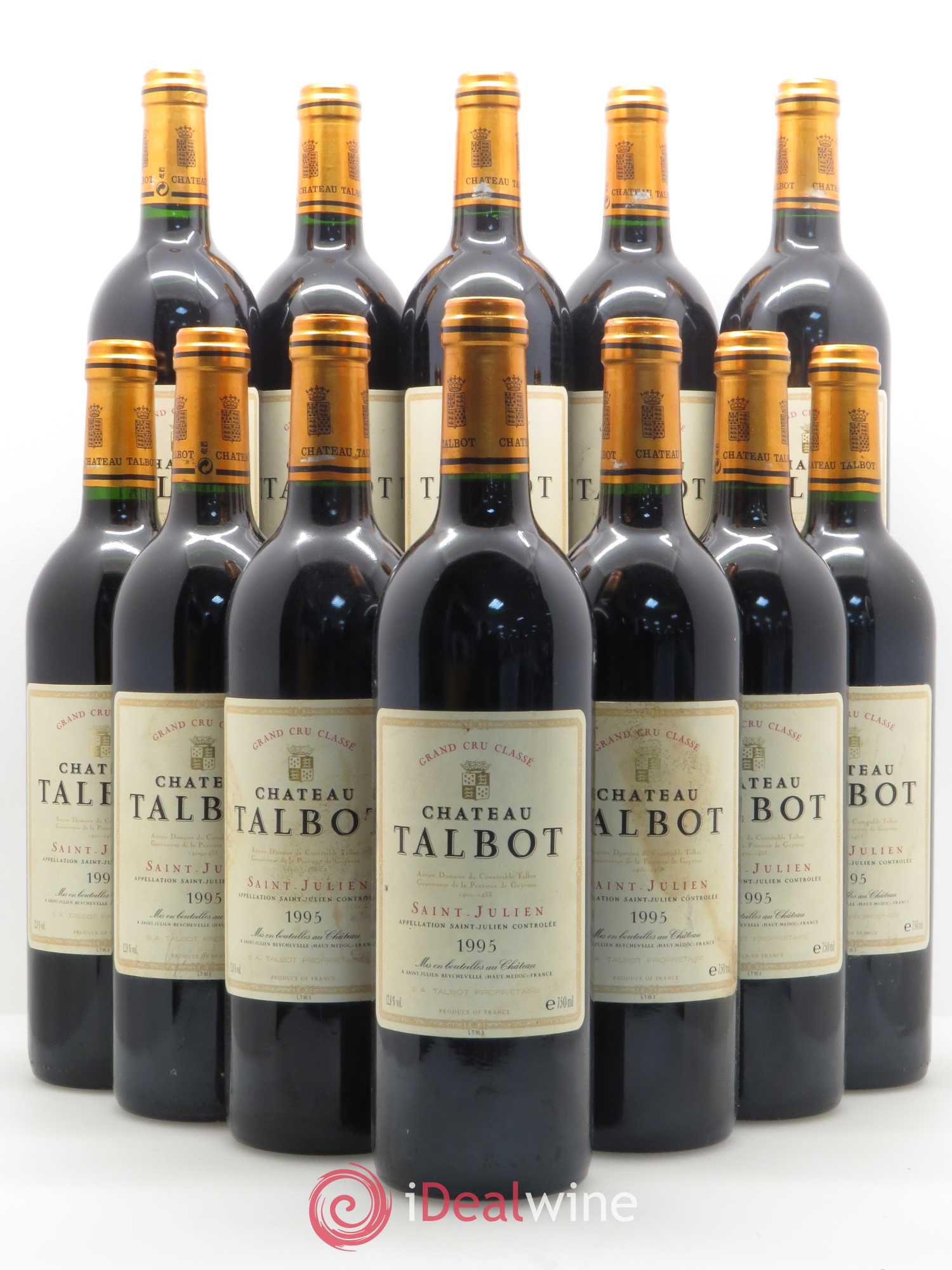 Château Talbot 4ème Grand Cru Classé 1995 - Lot de 12 bouteilles - 0