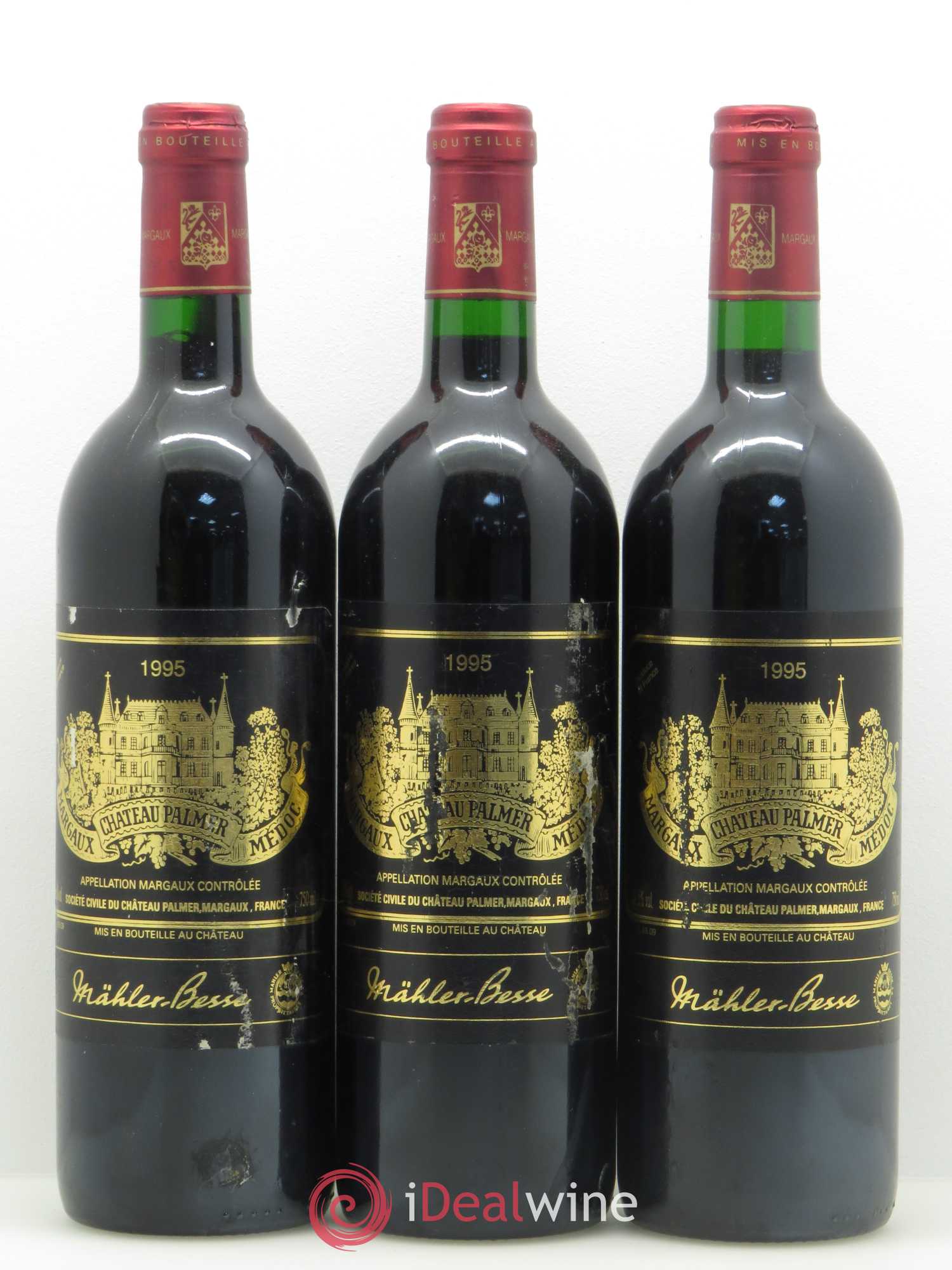 Château Palmer 3ème Grand Cru Classé 1995 - Lot de 3 bouteilles - 0