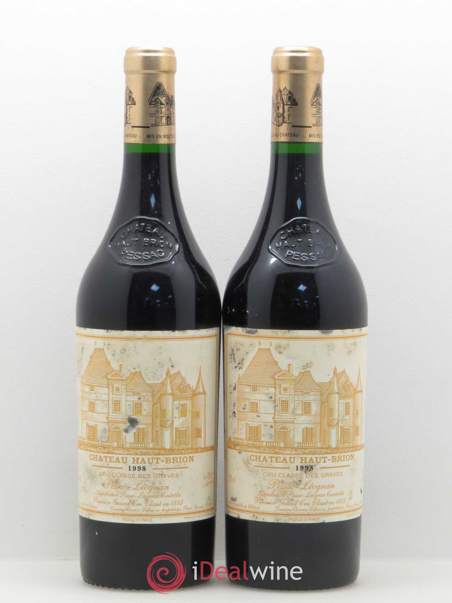 Château Haut Brion 1er Grand Cru Classé 1998 - Lot de 2 bouteilles - 0