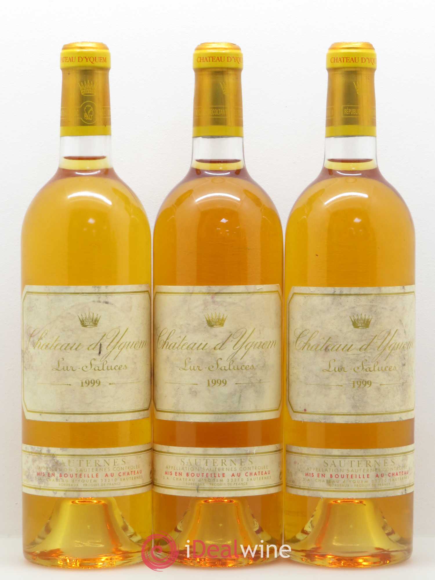 Château d' Yquem 1er Cru Classé Supérieur 1999 - Lotto di 3 bottiglie - 0