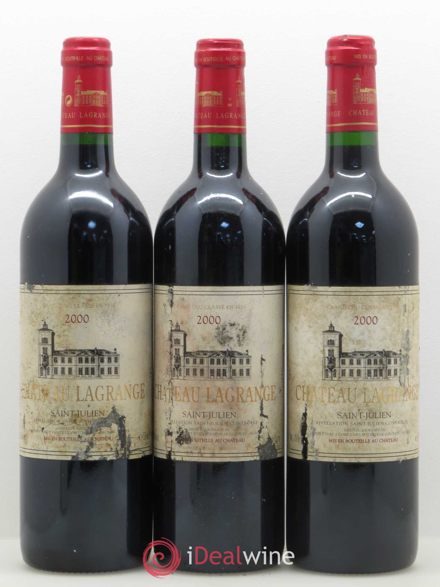 Château Lagrange 3ème Grand Cru Classé 2000 - Lot de 3 bouteilles - 0