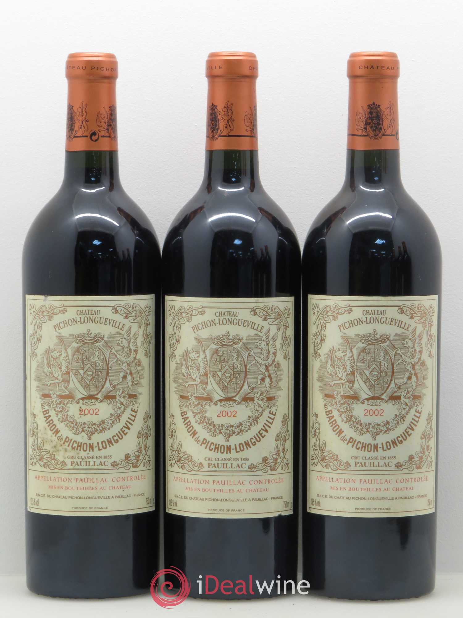 Pichon Longueville Baron 2ème Grand Cru Classé 2002 - Lot de 6 bouteilles - 1