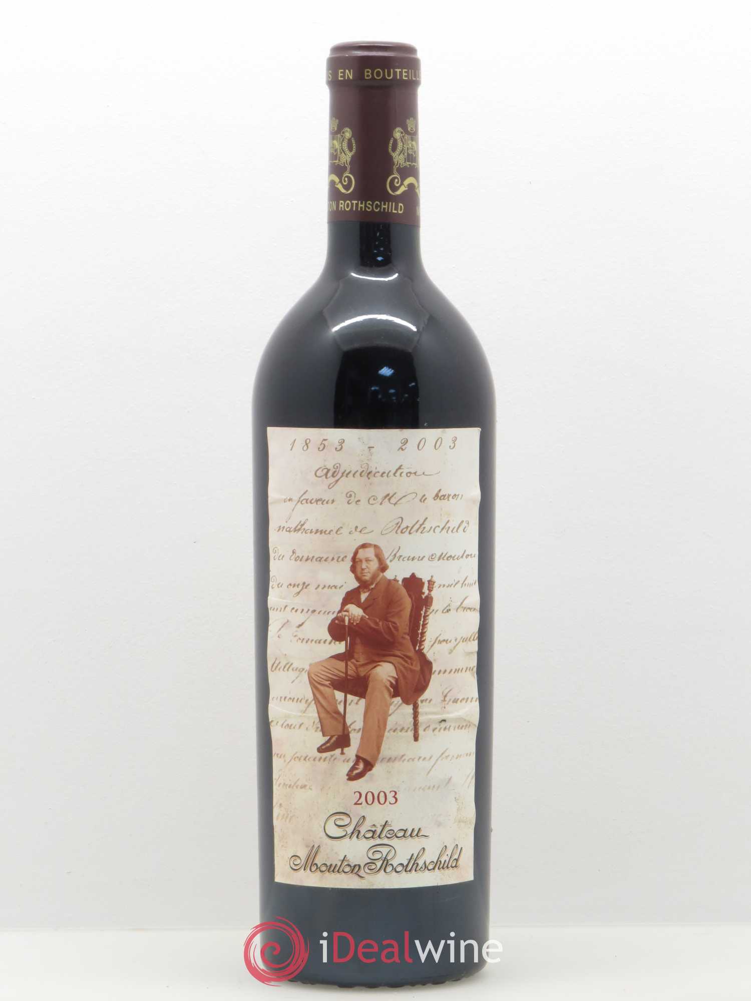 Château Mouton Rothschild 1er Grand Cru Classé 2003 - Lot de 1 bouteille - 0