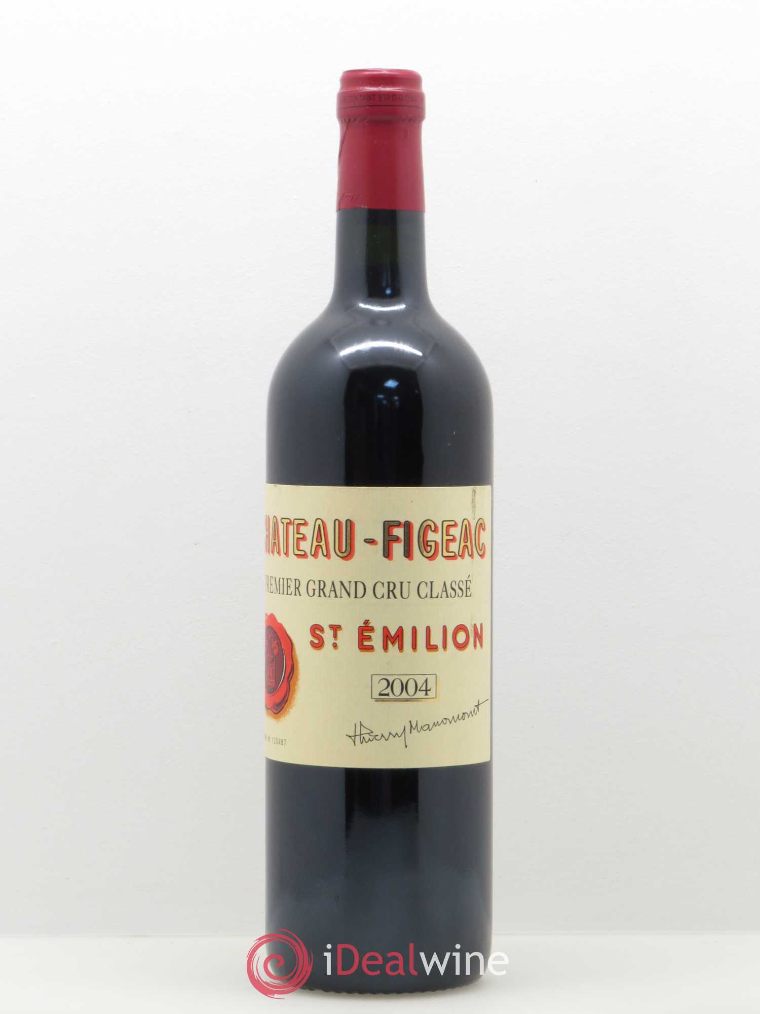Château Figeac 1er Grand Cru Classé A 2004 - Lot de 1 bouteille - 0